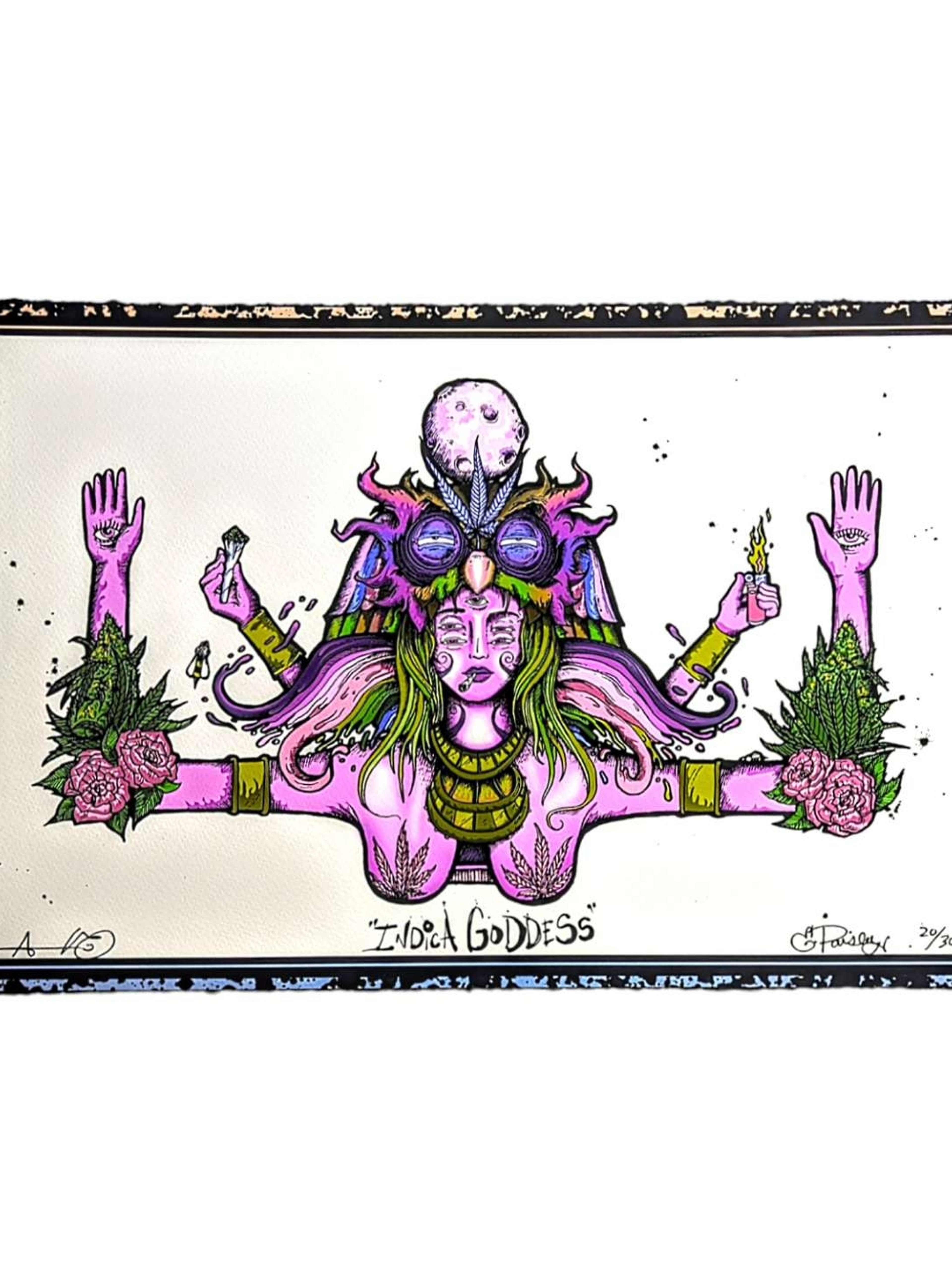 Preview pic of Aaron Brooks x Ellie Paisley "Indica Goddess" Print