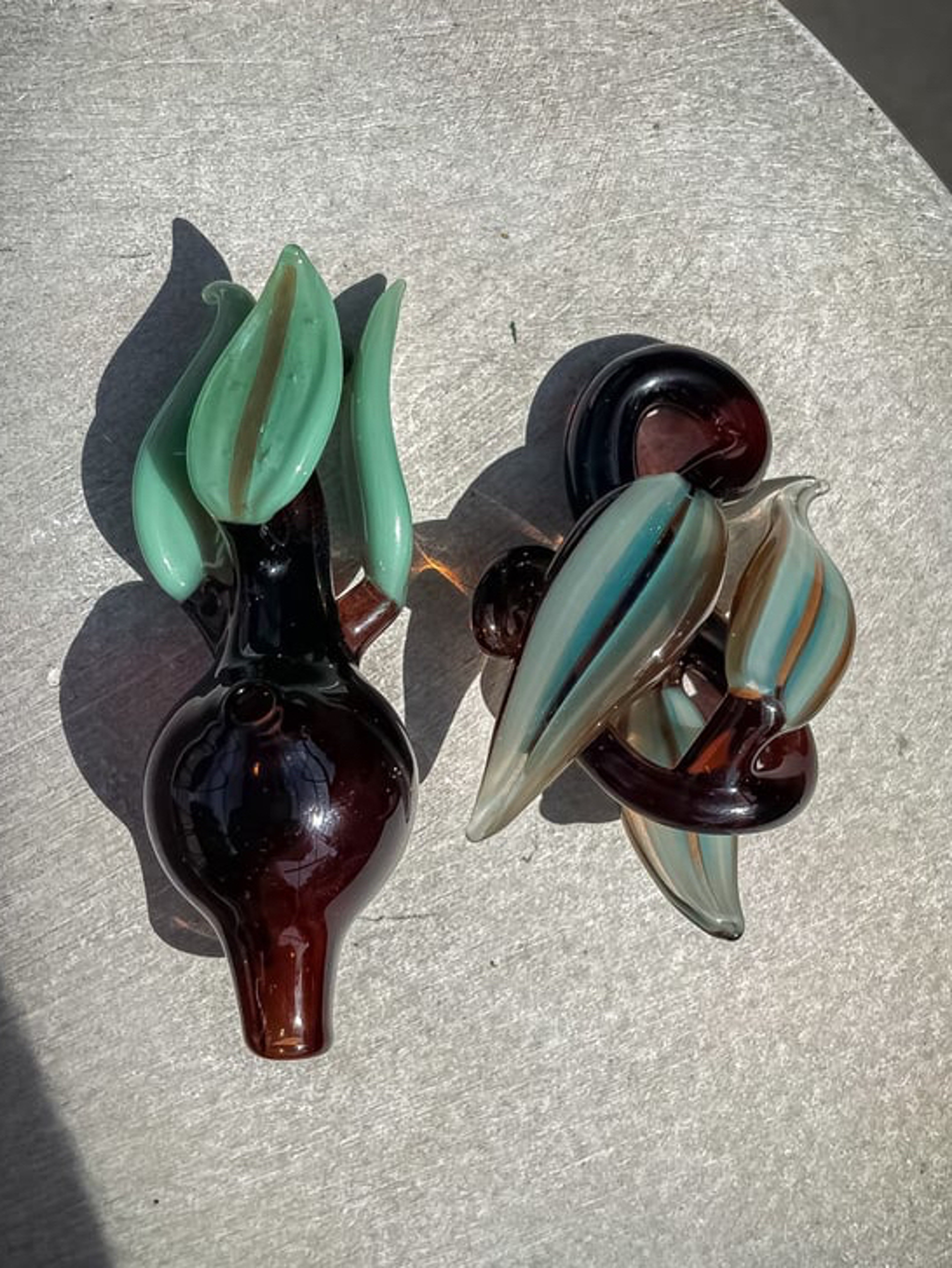 Preview pic of Enjay glass Bubble cap & pendant set