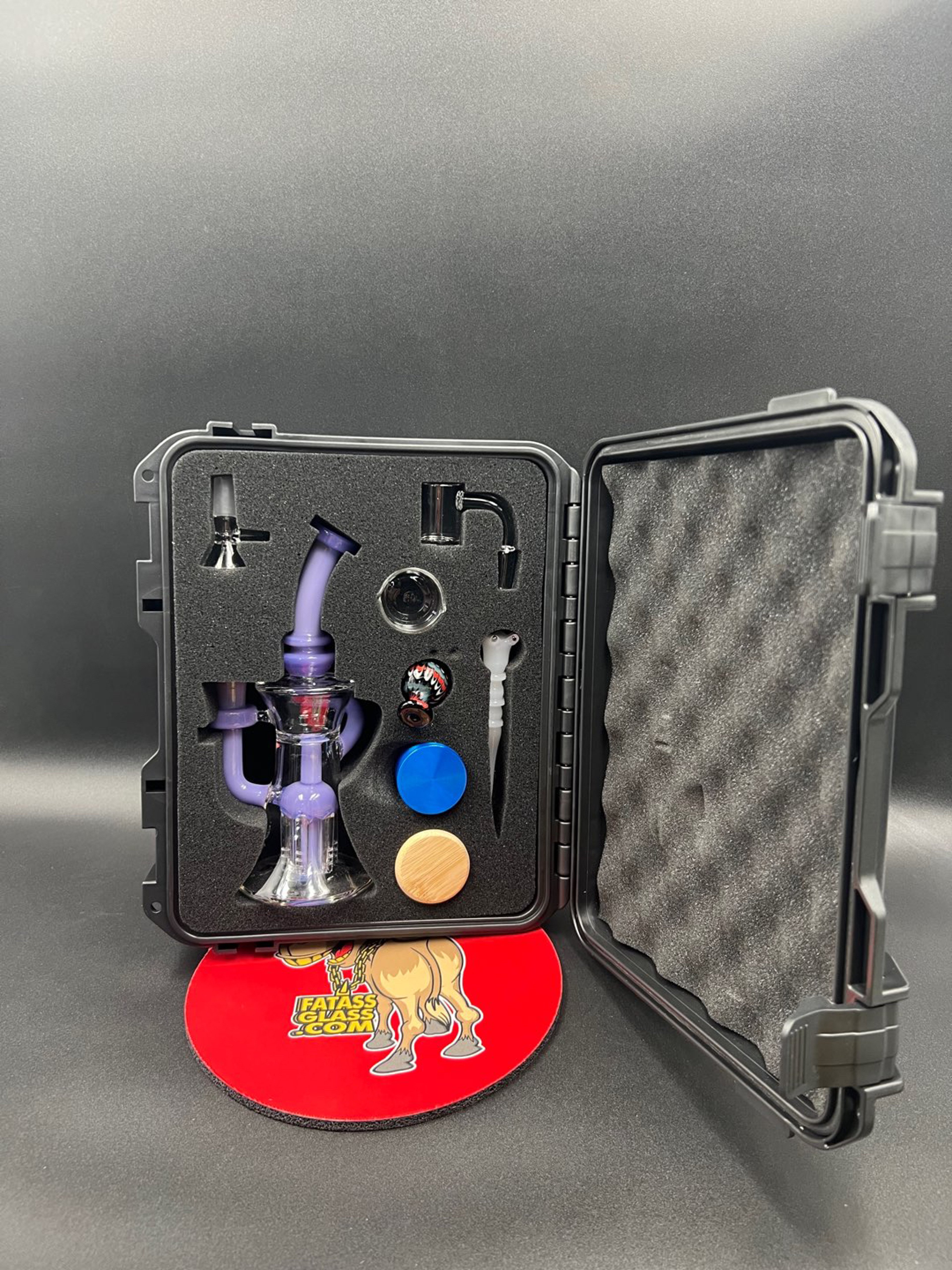 Preview pic of Crave Glass Recycler Set w Hard Plastic Padded Case