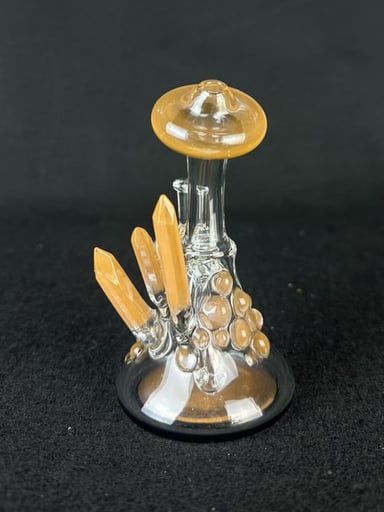 Preview pic of Katie Lancaster - Northern Waters Glass - Crystal Cluster Mini Tube Concentrate Rig 10mm