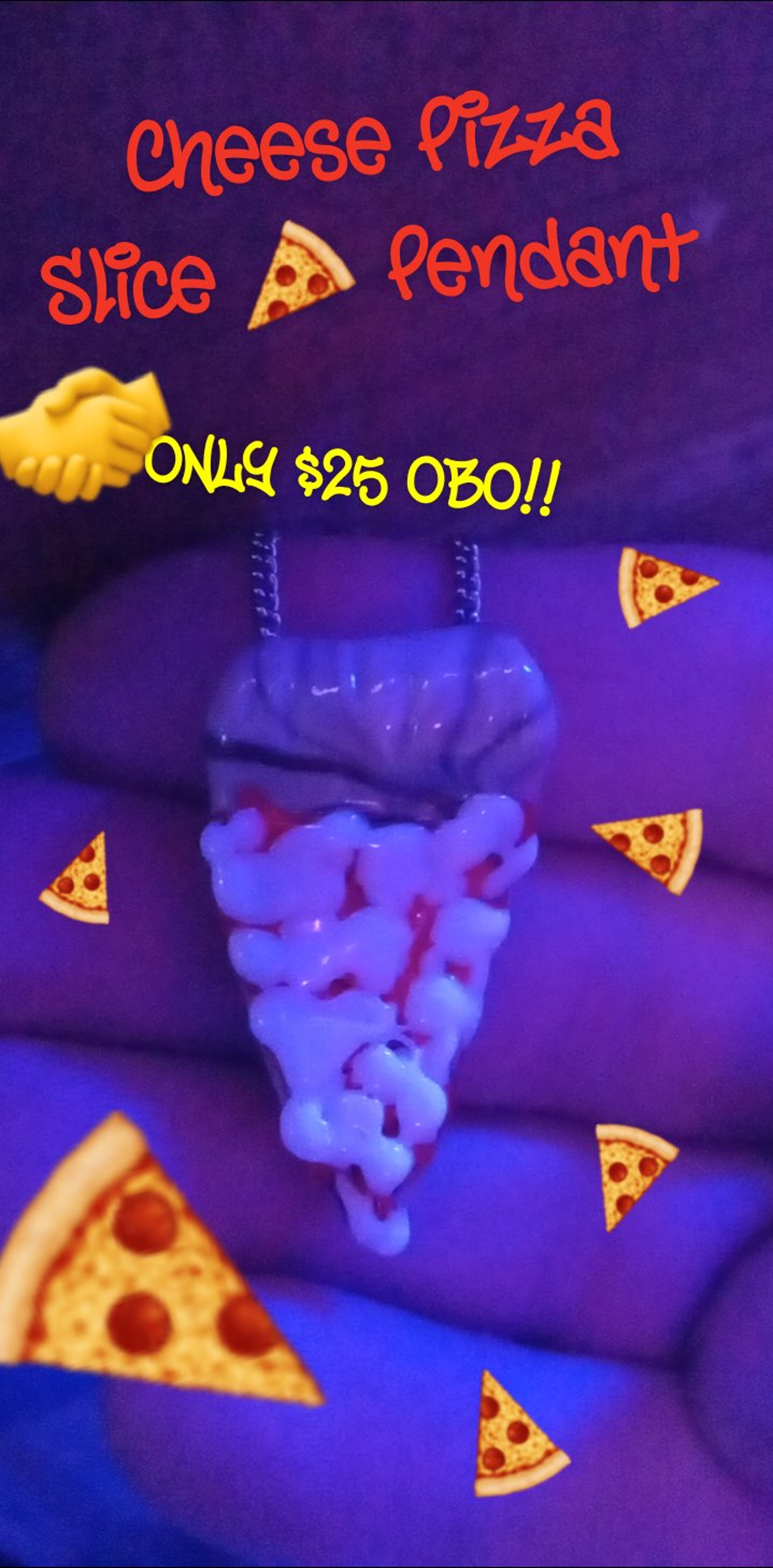 Preview pic of NEVER WORN CHEESE PIZZA 🍕 PENDANT!!