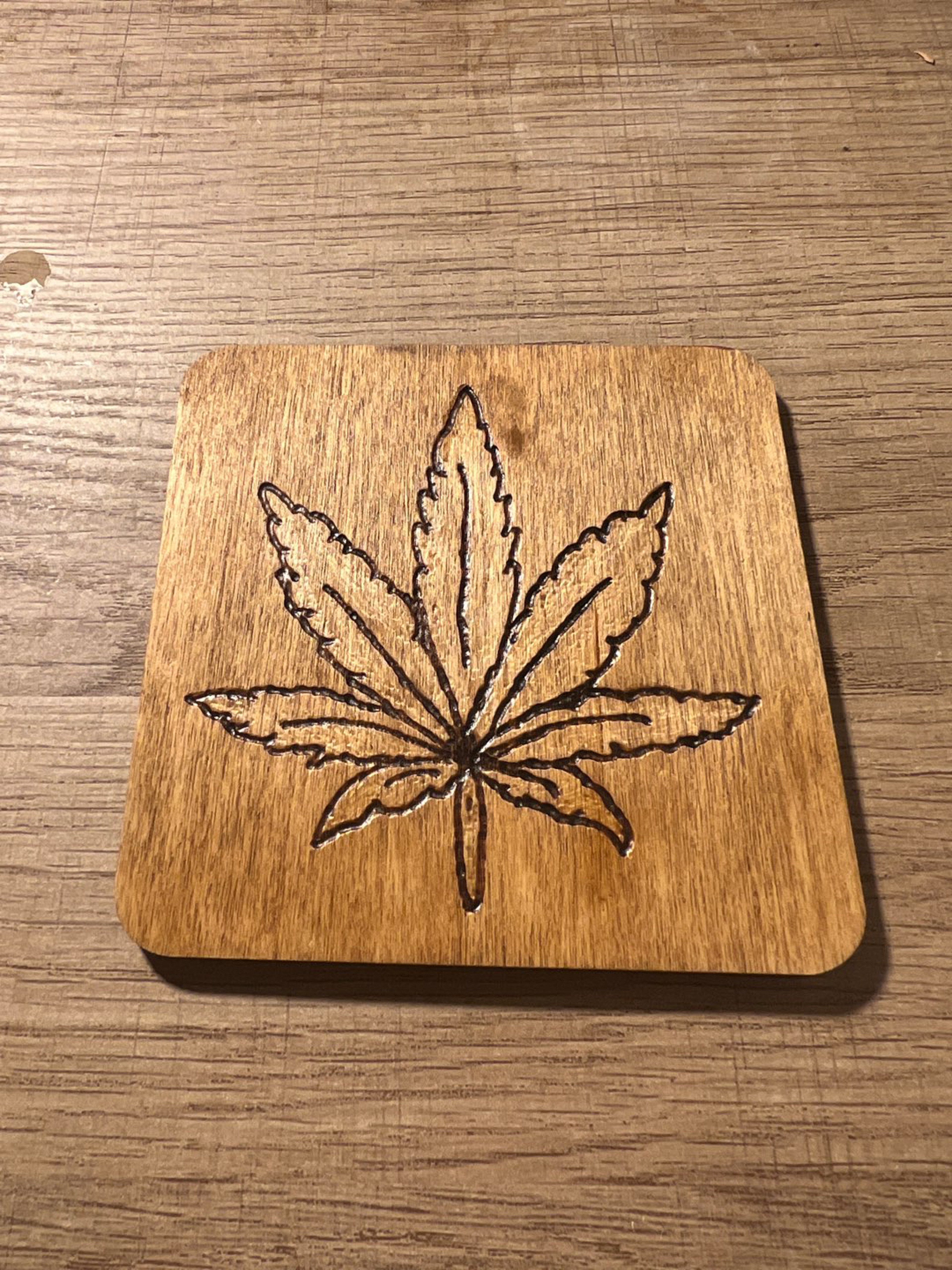 Preview pic of PuffCoaster; Leaf Woodburn