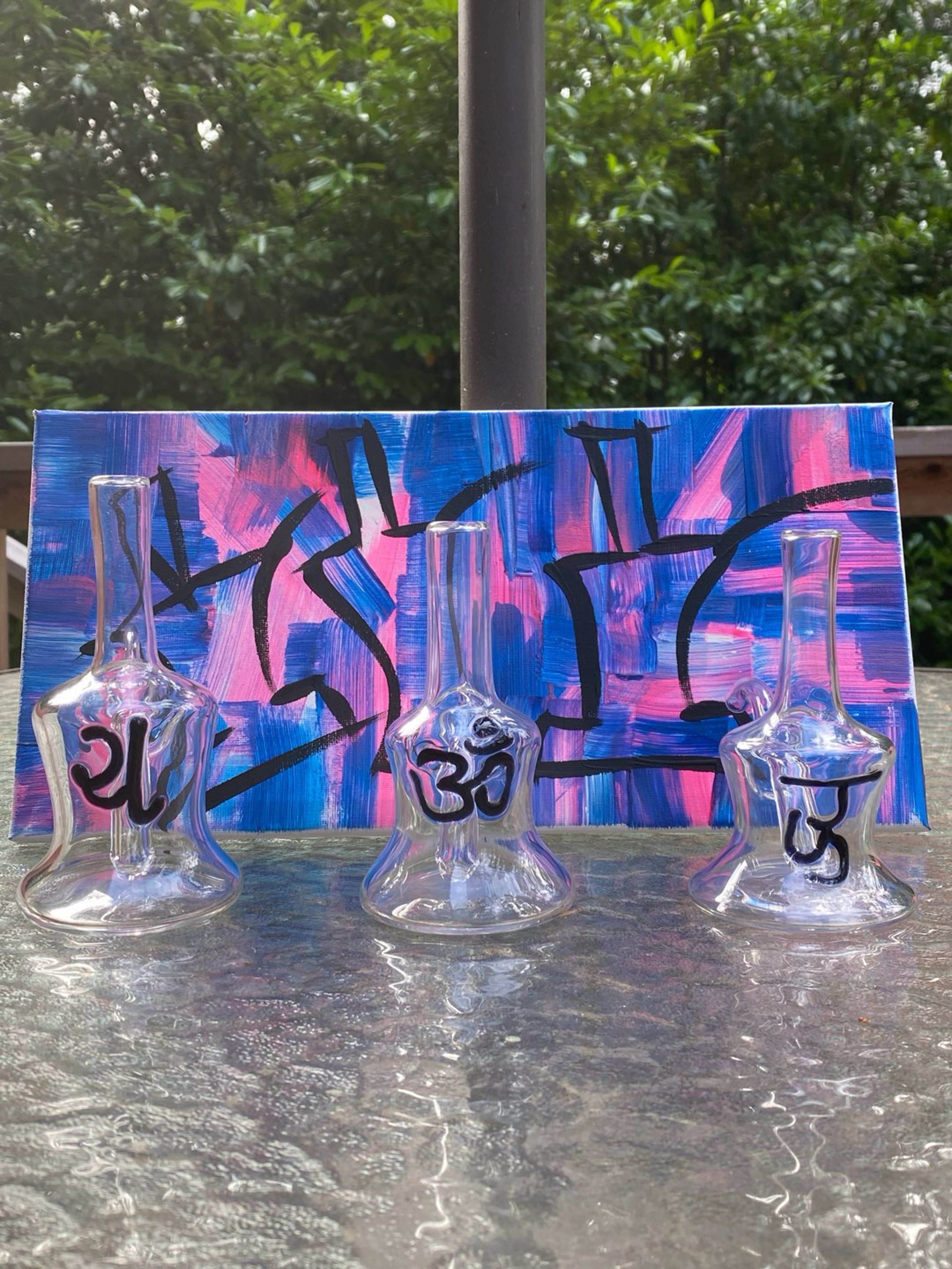 Preview pic of 3-Piece Set: Day 59, 64, 70 Alphabet Series Strottles with Original Artwork