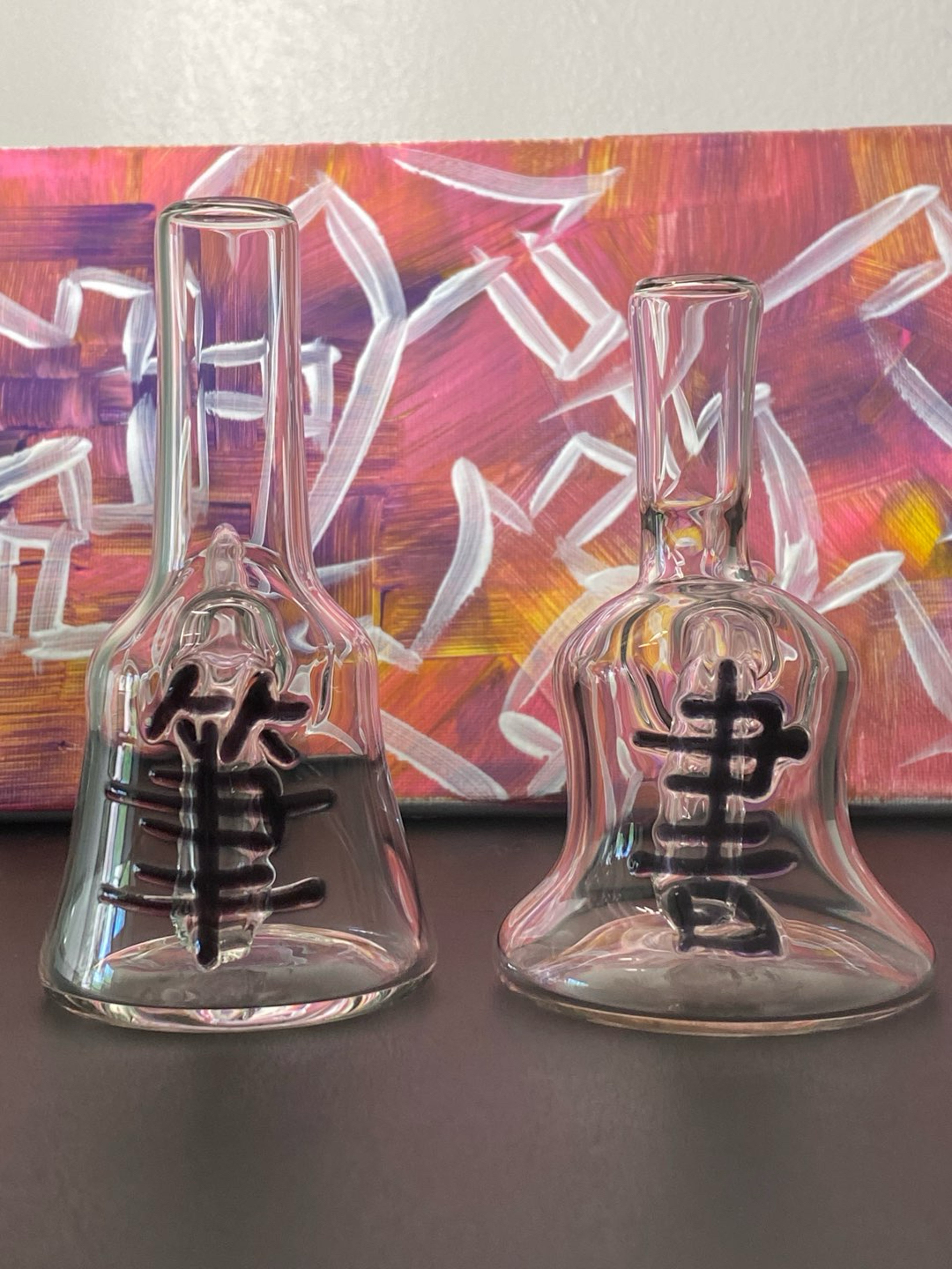 Preview pic of 3-Piece Set: Day 71 Alphabet Series Strottles with Original Artwork