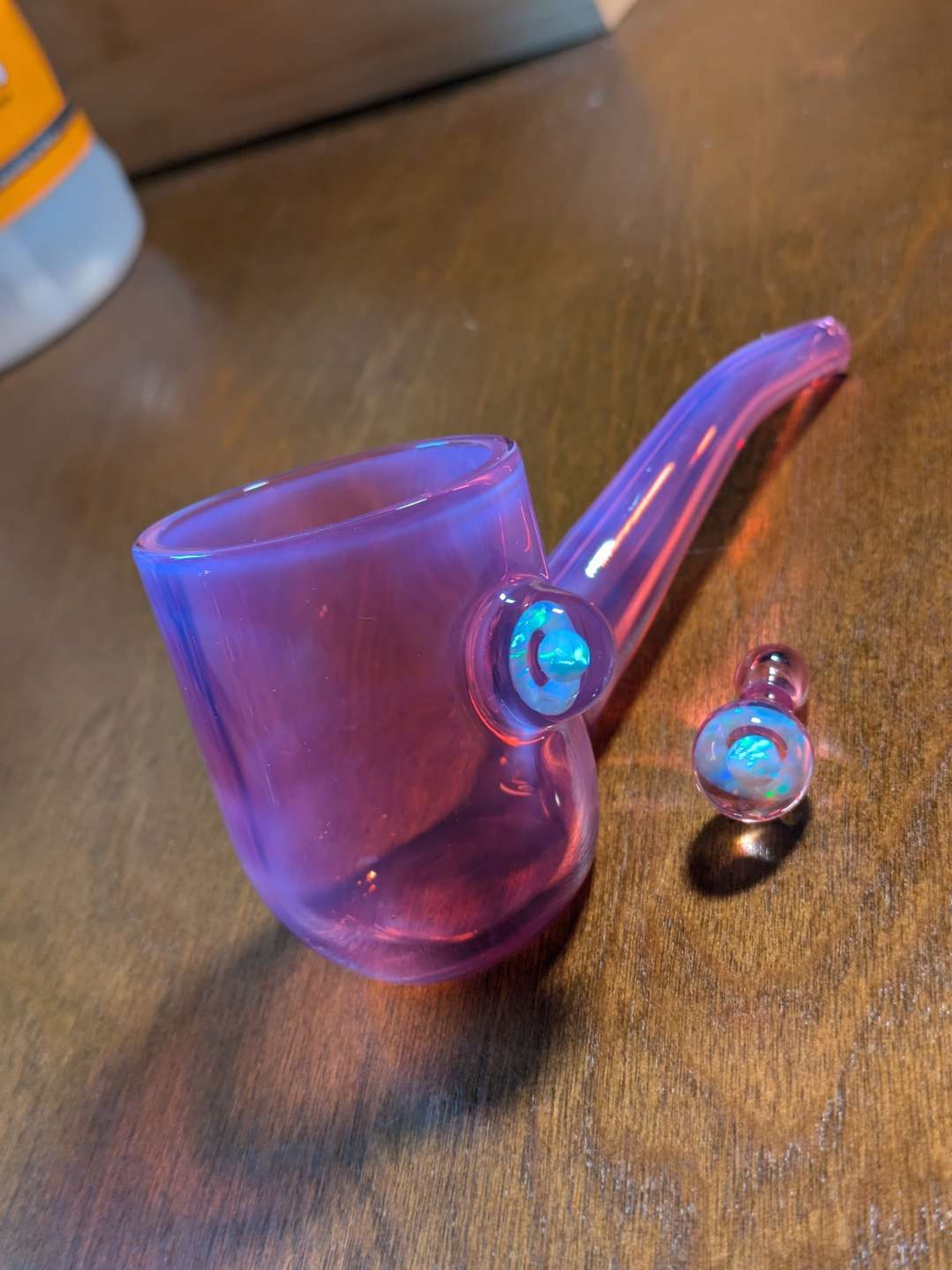 Preview pic of EF Norris Puffco Proxy Sherlock attachment in Telemagenta with Matching Ball Cap