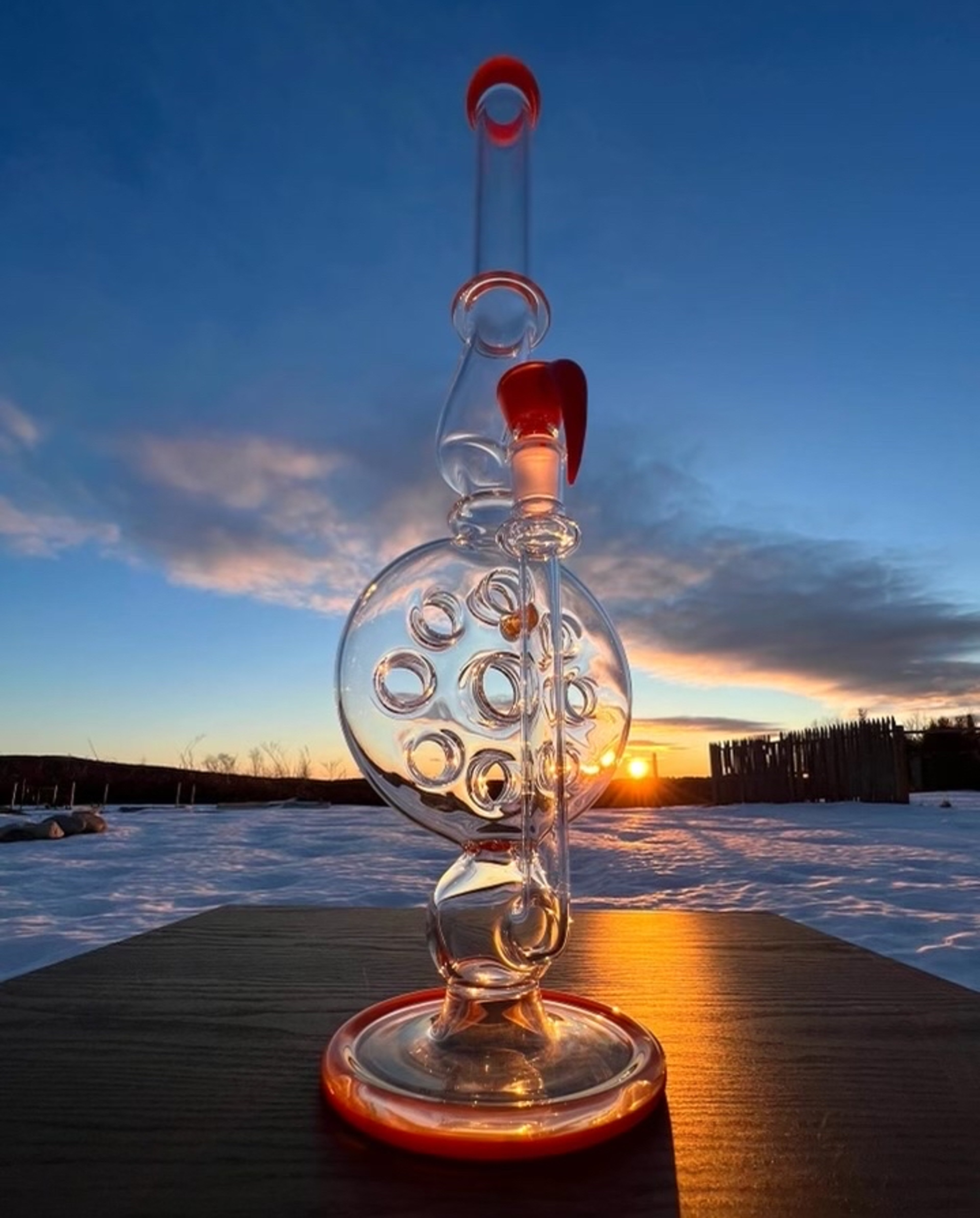 Preview pic of Sunset Orange Uzzi Glass Swiss