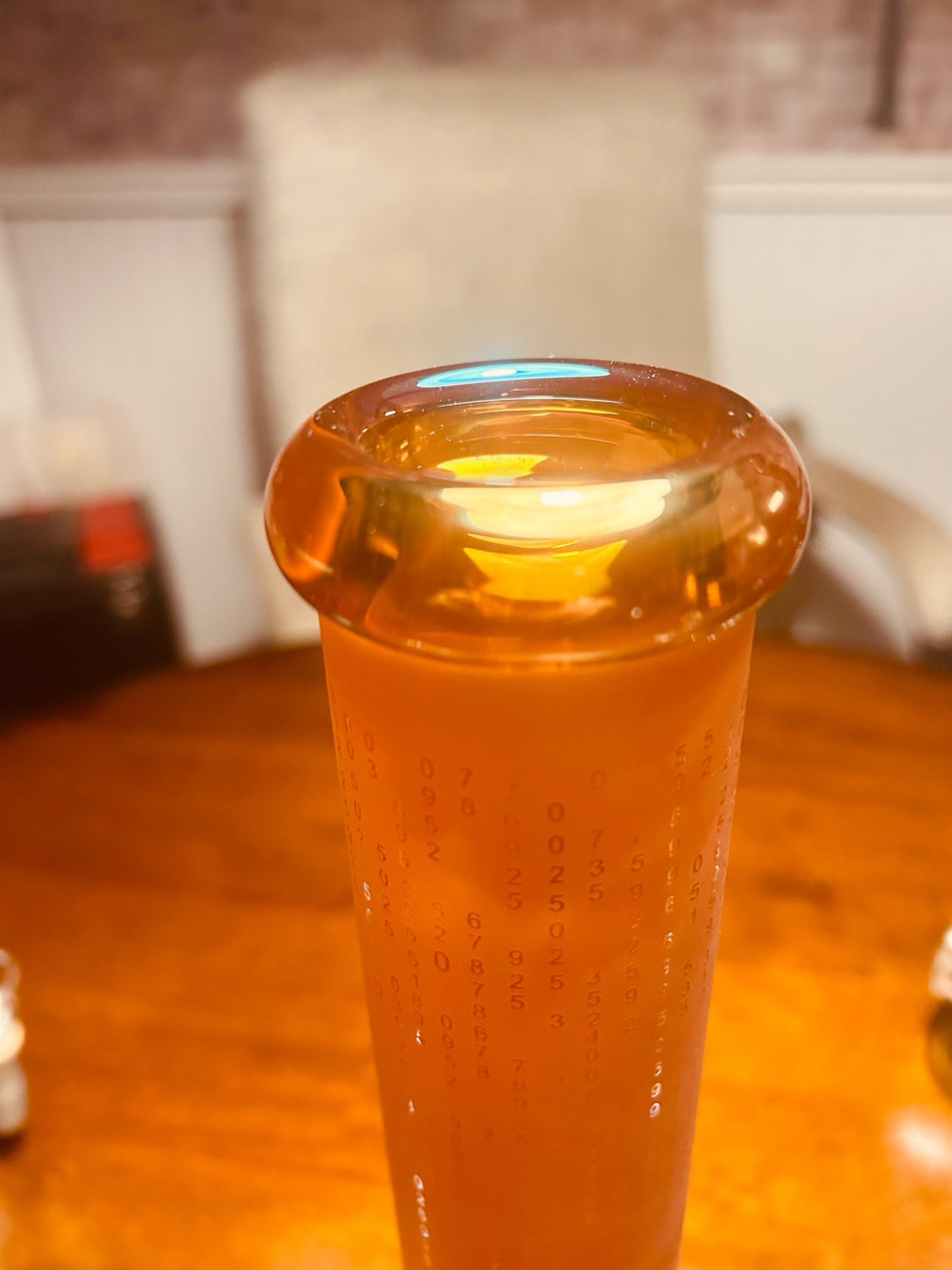 Preview pic of 14inch Orange Matrix Theme Glass Bong