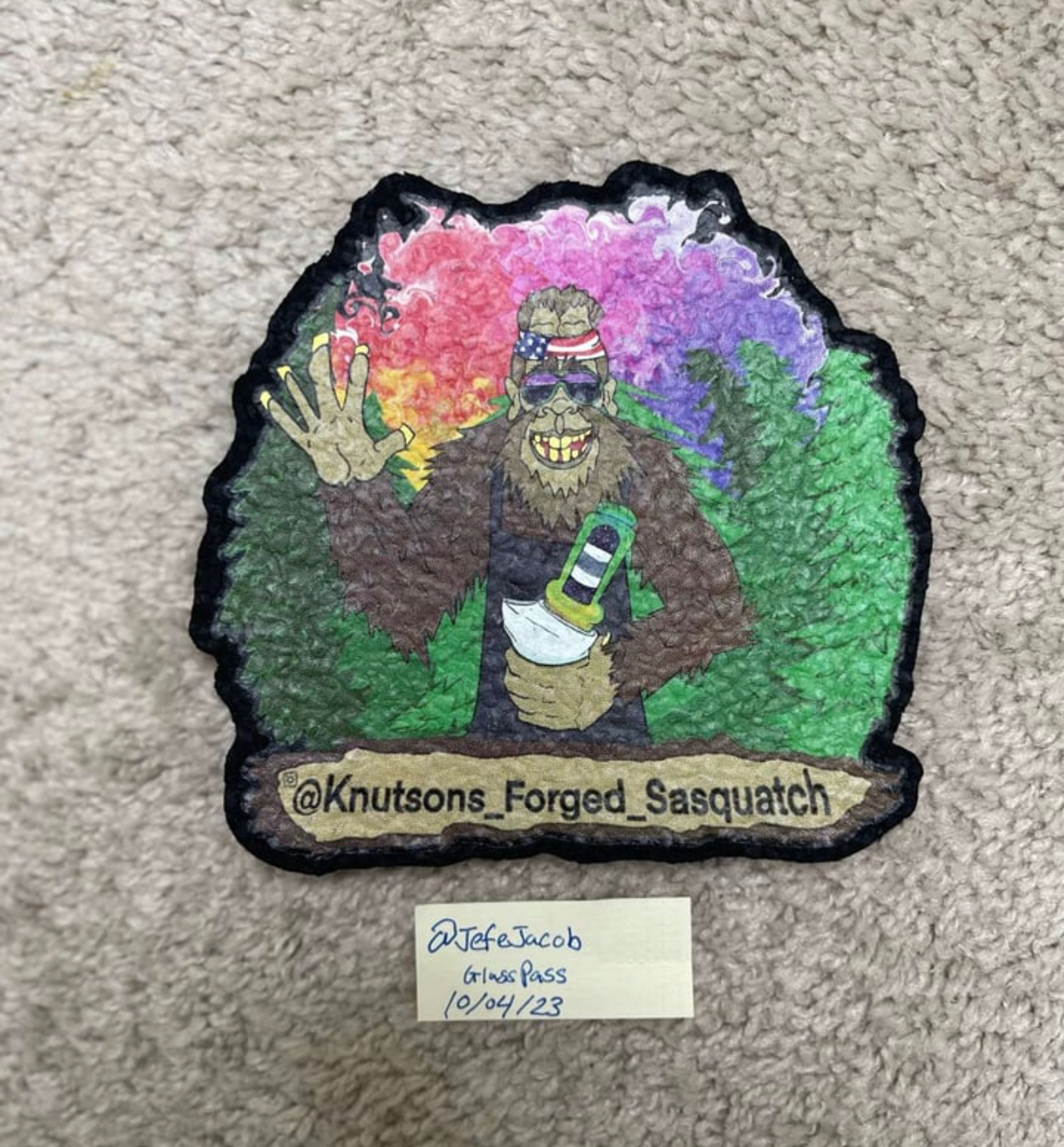 Preview pic of Spider Knutson Forged Sasquatch Kyle Mood Mat #100/100