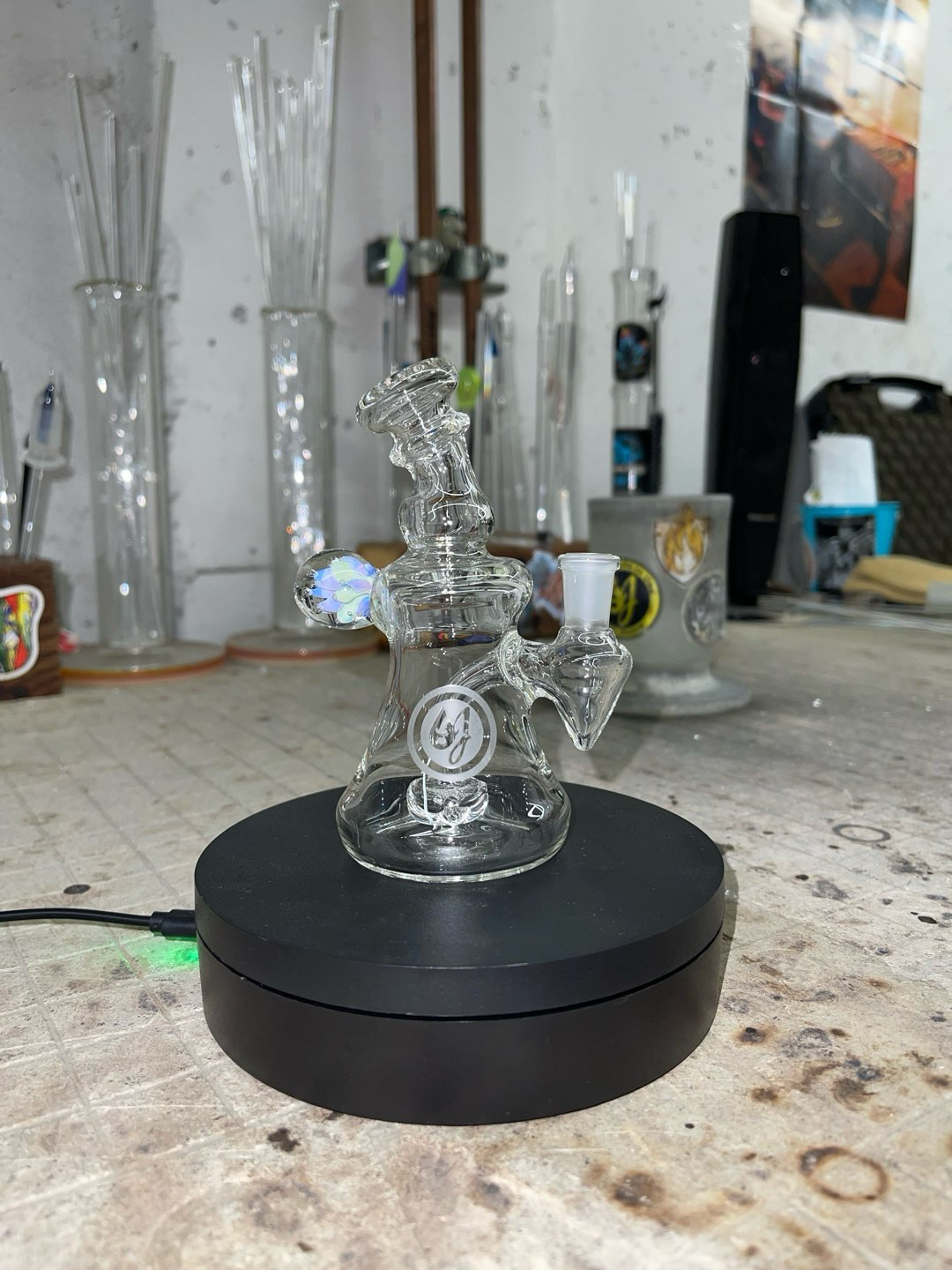 Preview pic of 10mm banger with marble implosion 5.5” tall