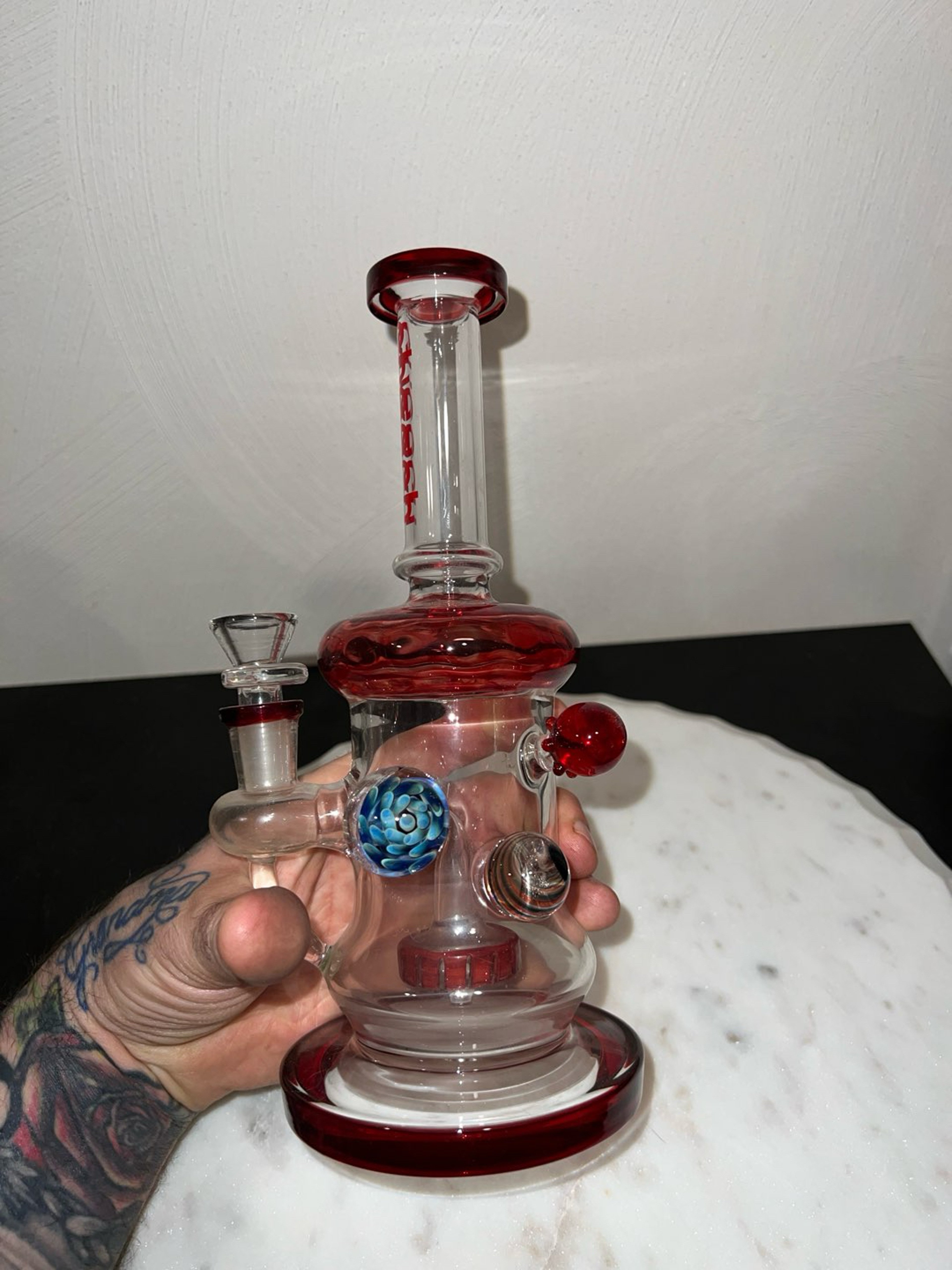 CHEECH glass red bong image 0