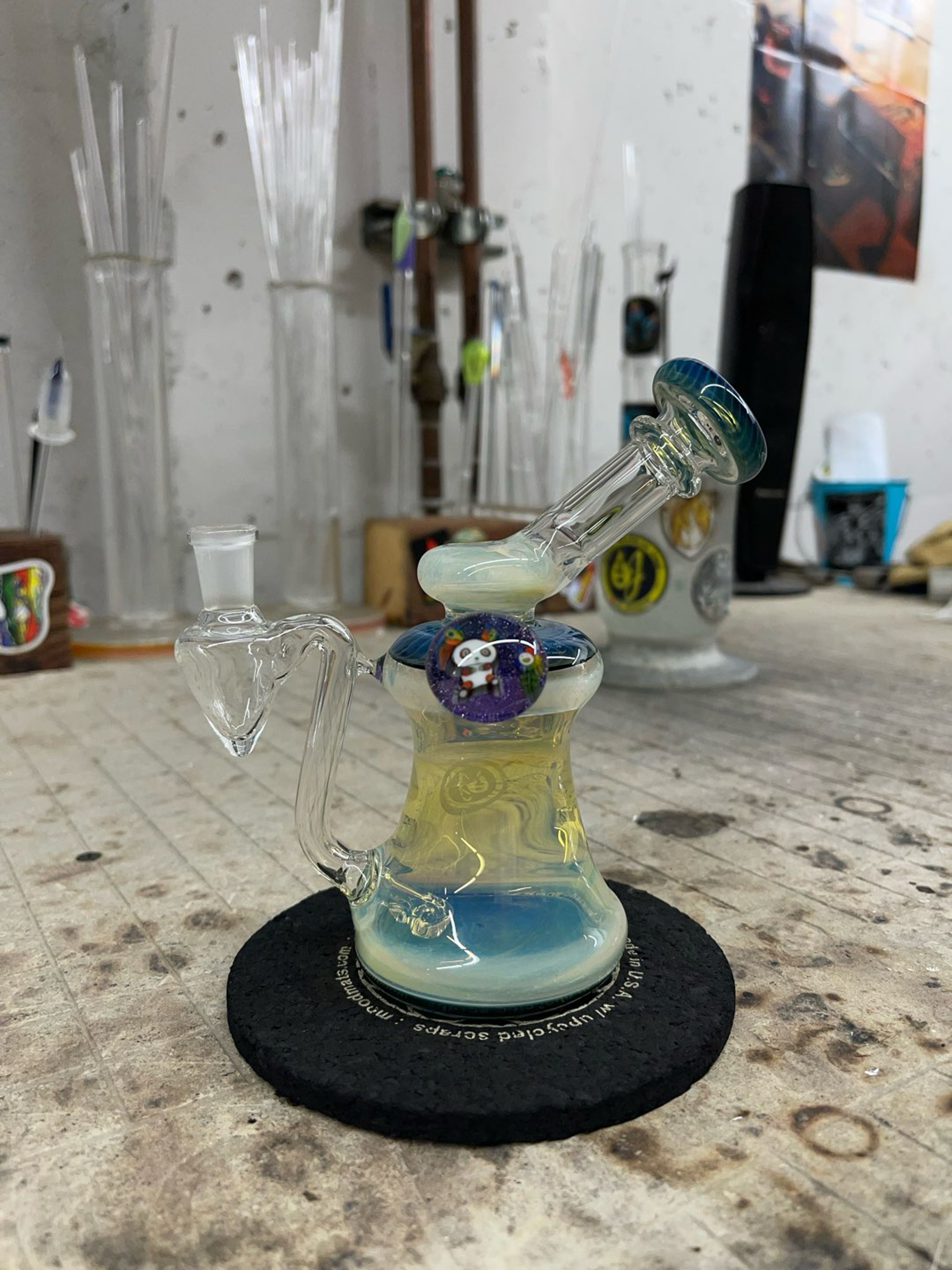 Preview pic of Blooper rig, silver amethyst color and silver fume accents