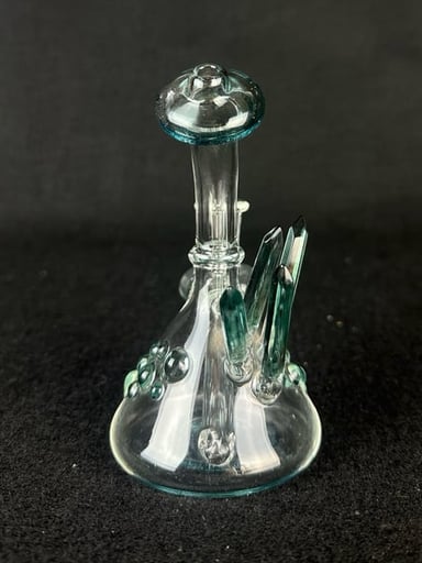 Preview pic of Katie Lancaster - Northern Waters Glass - Crystal Cluster Mini Tube Concentrate Rig 10mm