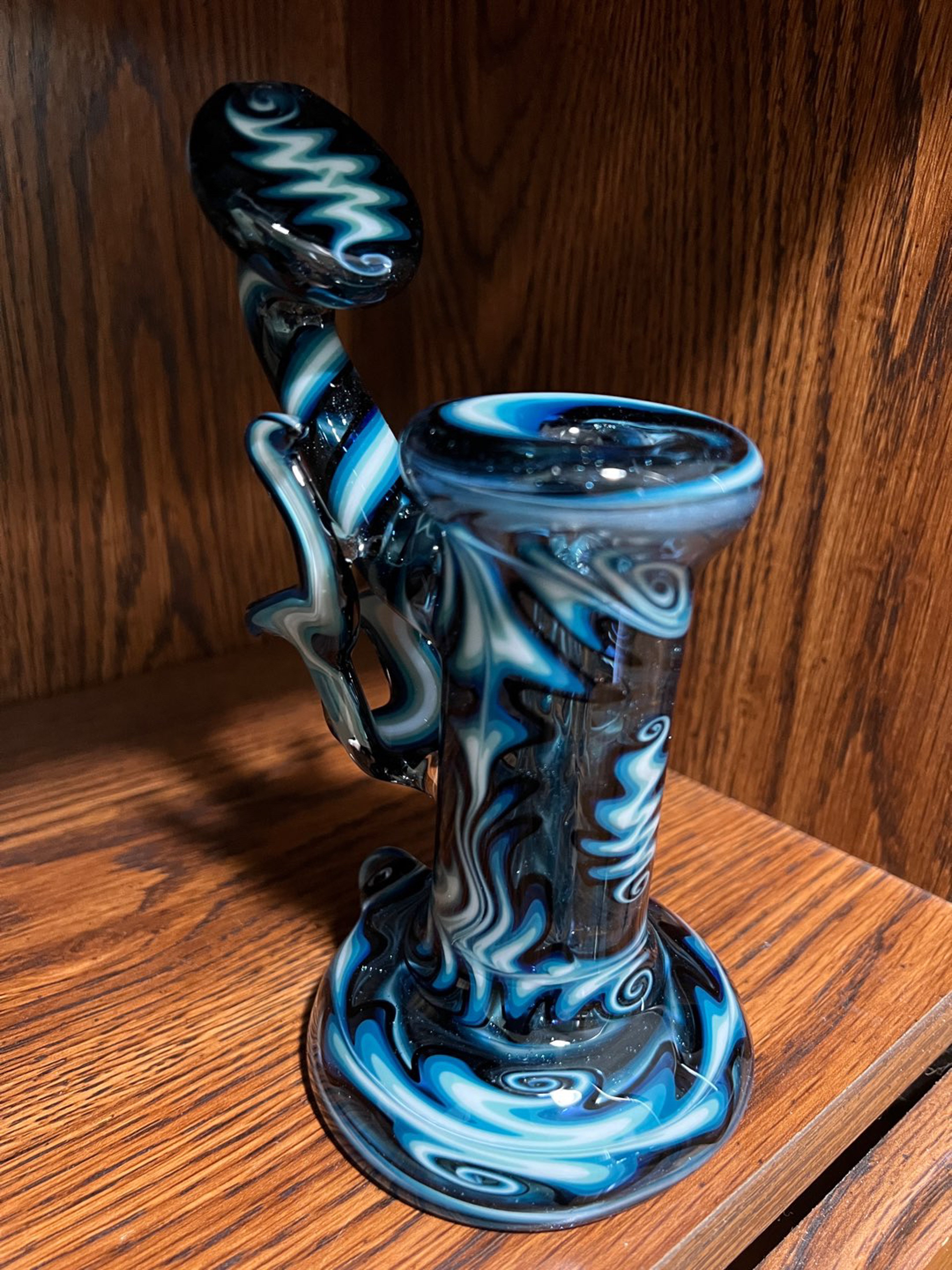 Jeff green blue stardust push bubbler image 0