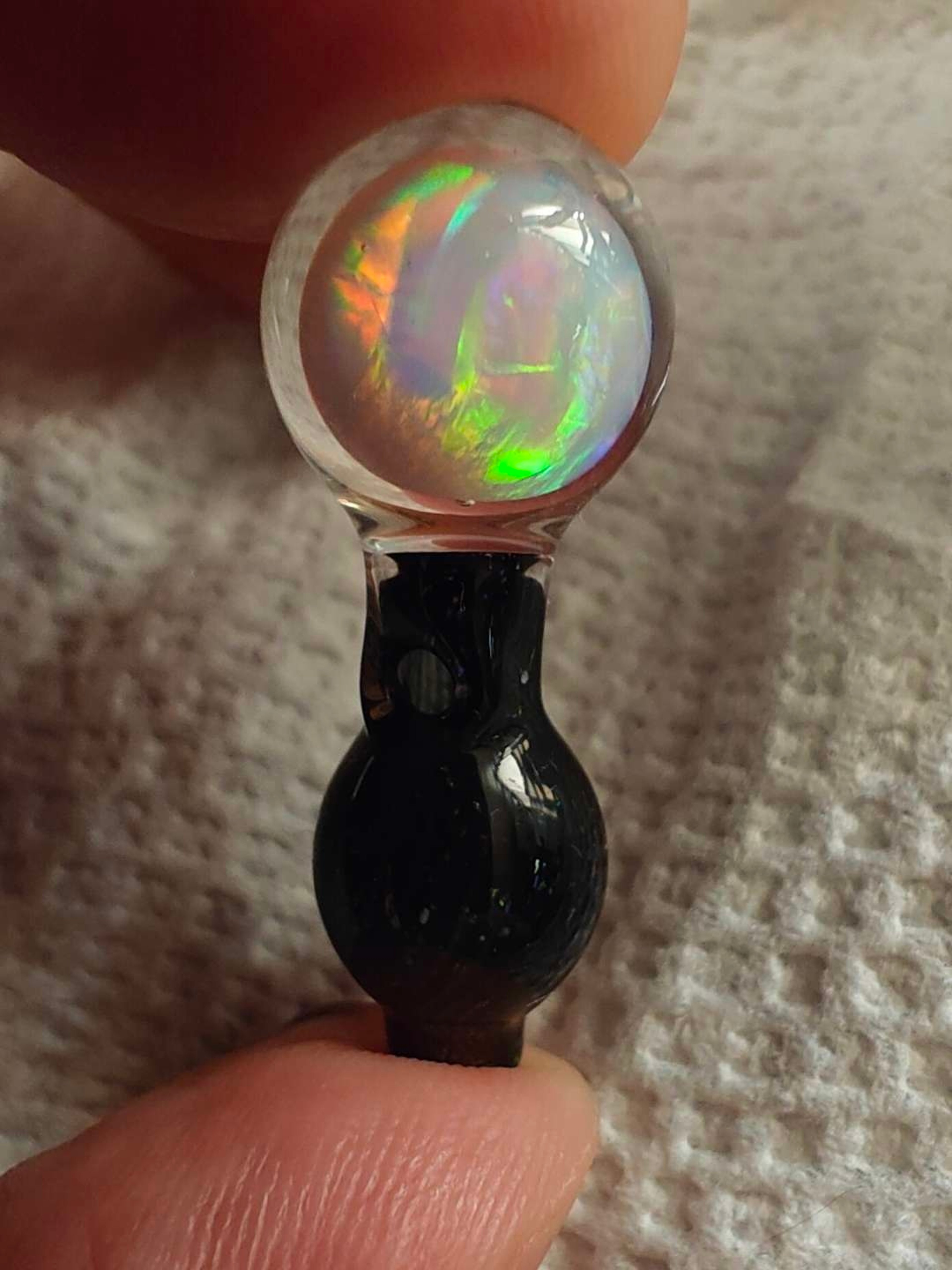 Preview pic of *****BHORO GLASS: 8MM OPAL PUFFCO PEAK PRO BALL CAP*****