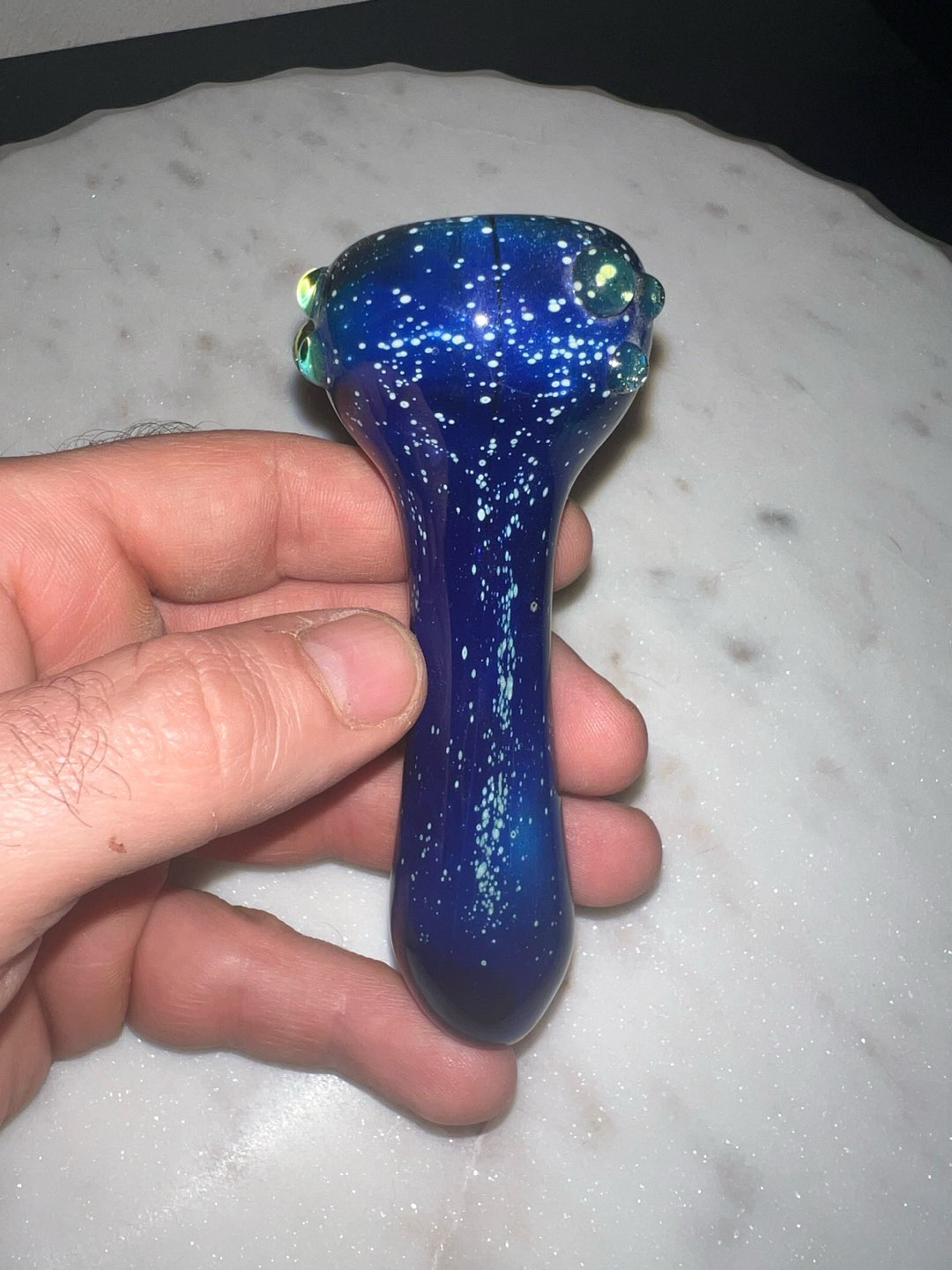 Preview pic of “Galaxy” chillum w/ uv accents