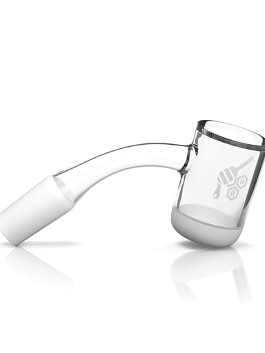Preview pic of HONEY & MILK BEVEL BOWL QUARTZ BANGER - 45° DEGREE | YL