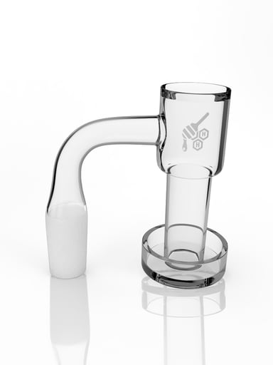 Preview pic of HONEYSUCKLE BEVEL QUARTZ BANGER - 90° DEGREE | YL
