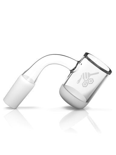 Preview pic of HONEY & MILK BEVEL BOWL QUARTZ BANGER - 90° DEGREE | YL