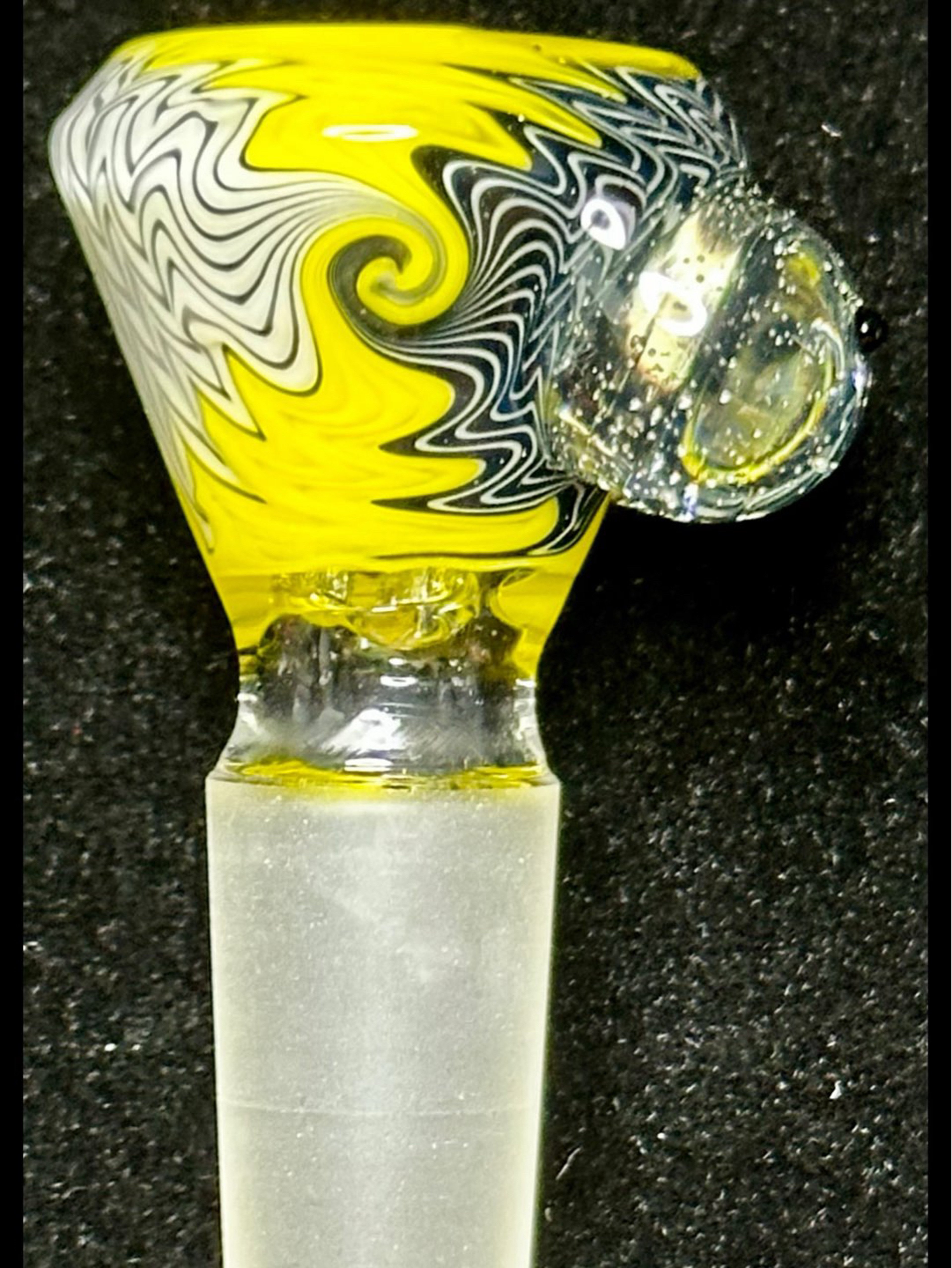 Preview pic of Titz Glass 14mm UV Linework Multi-Hole Slide