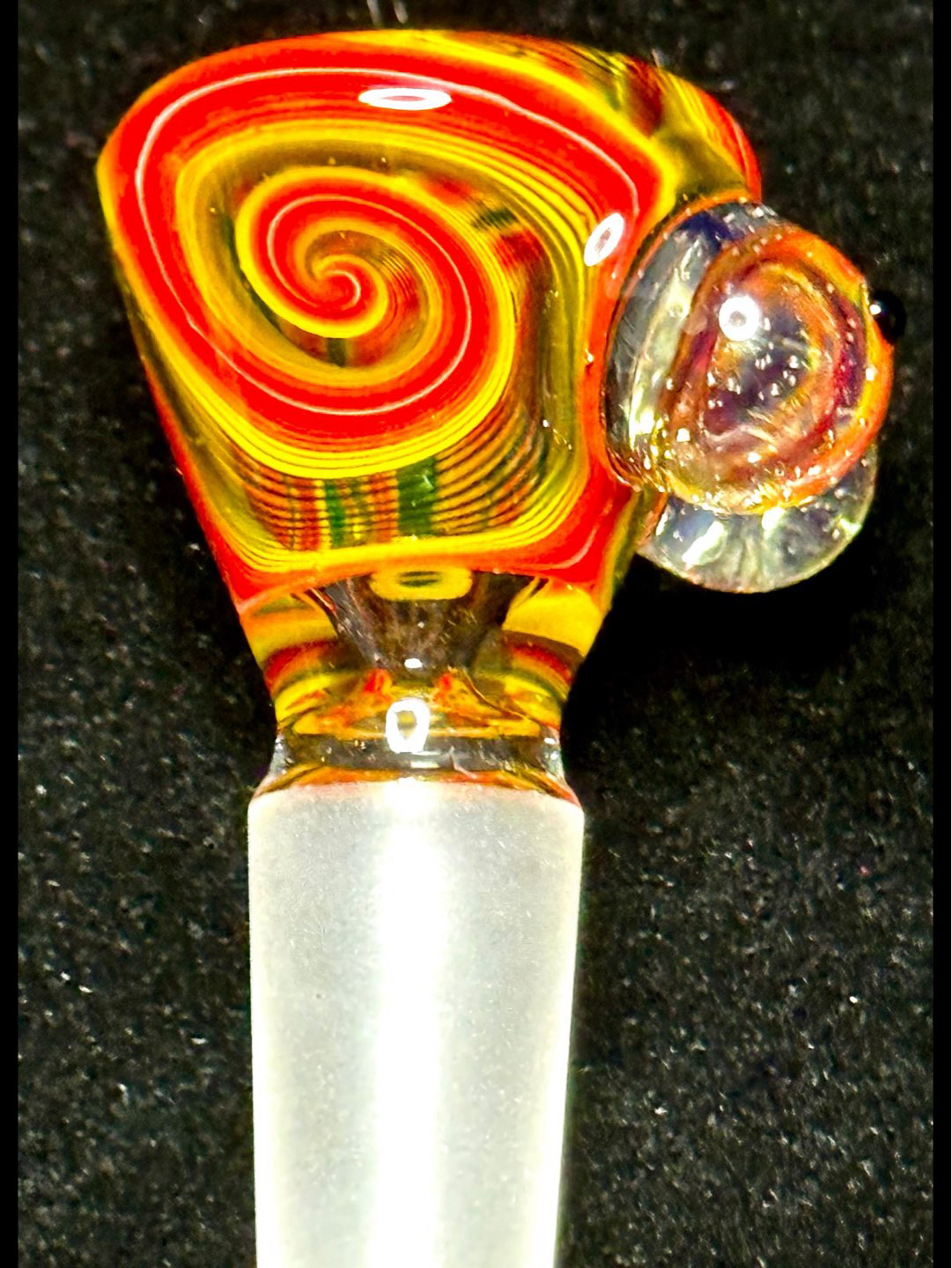 Preview pic of Titz Glass 14mm UV Linework Single Hole Slide