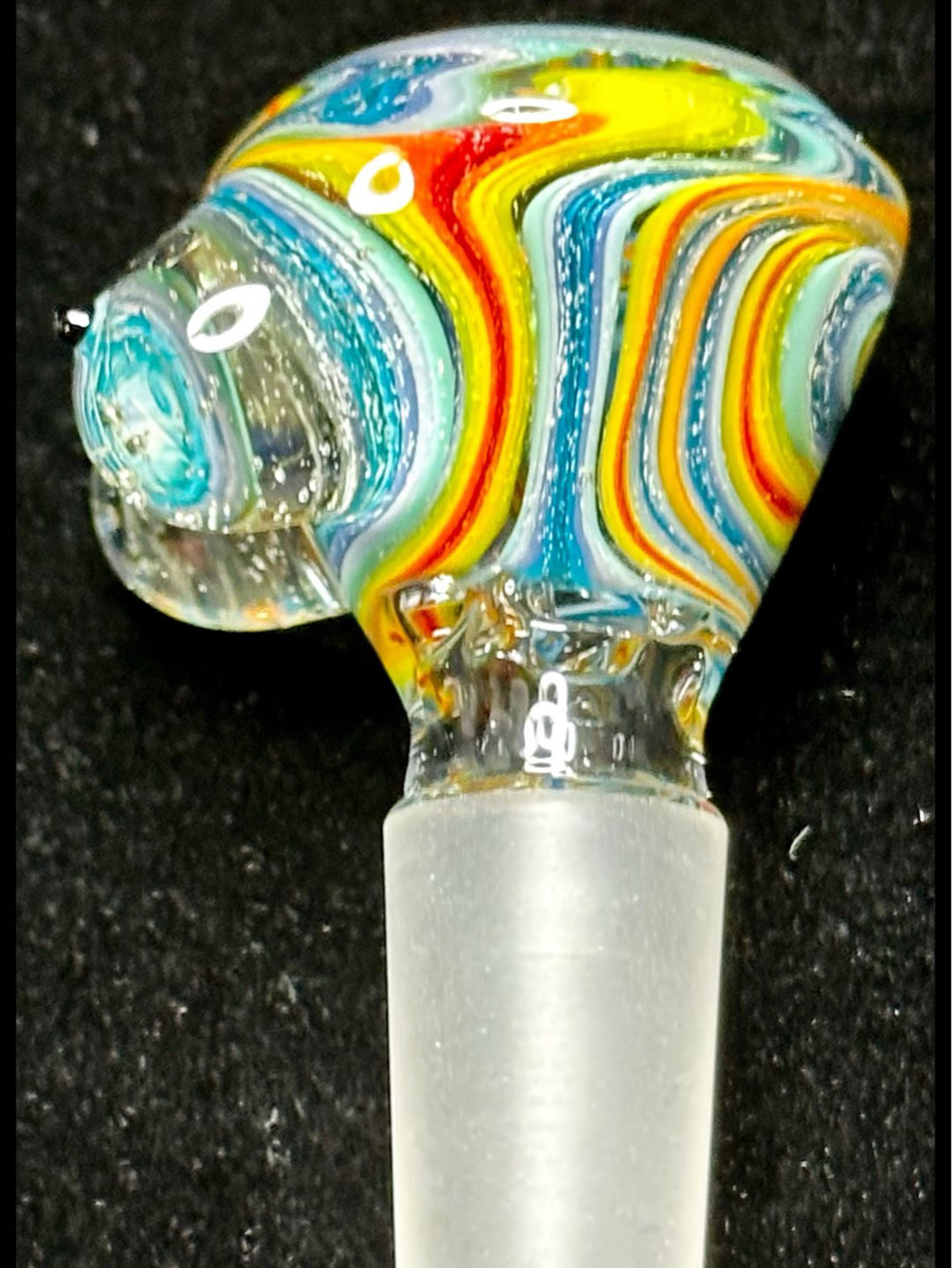 Preview pic of Titz Glass 14mm UV Linework Multi-Hole Slide