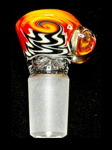 Preview pic of Titz Glass 18mm UV Linework Multi-Hole Slide