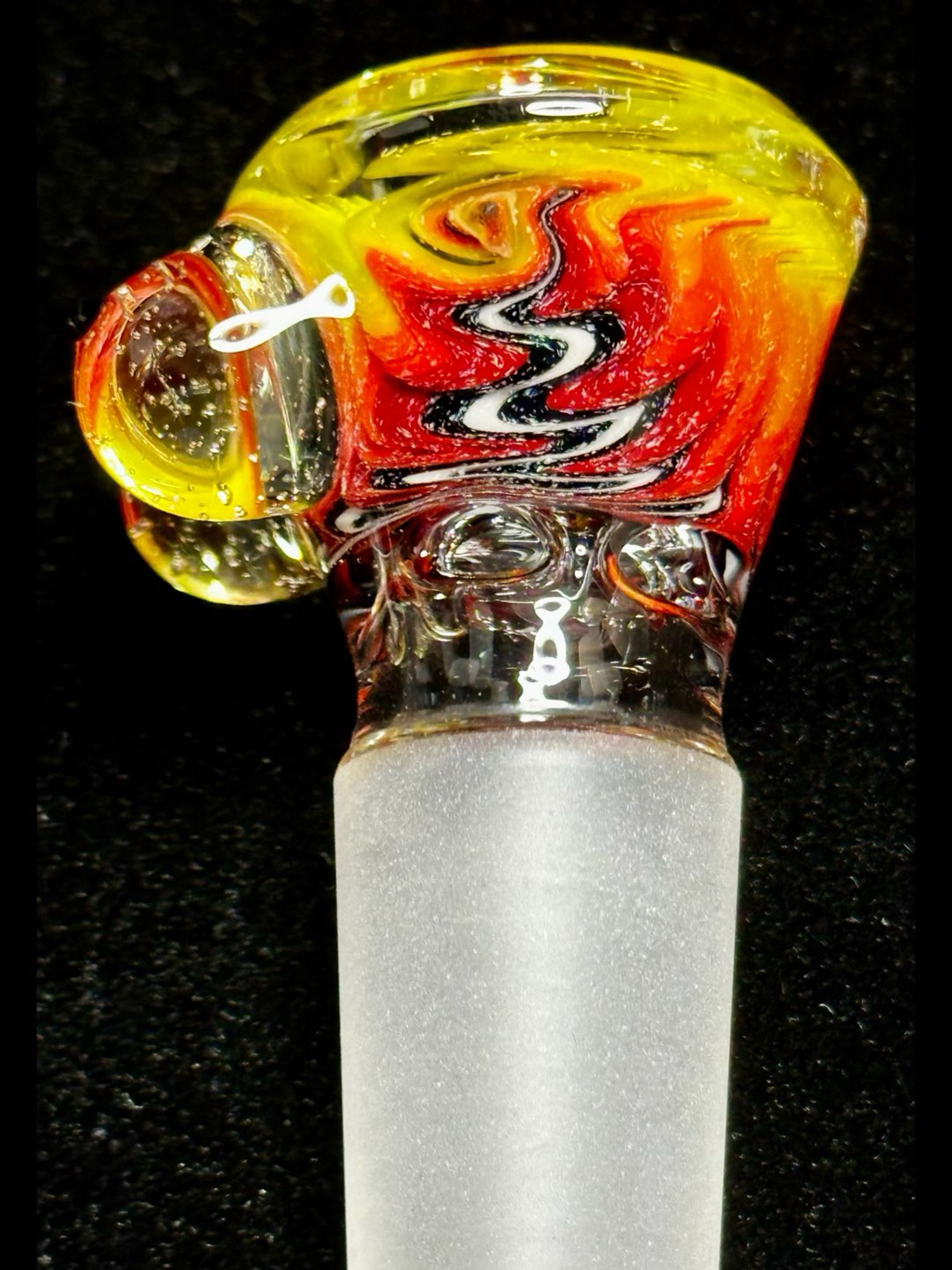 Preview pic of Titz Glass 18mm UV Linework Multi-Hole Slide