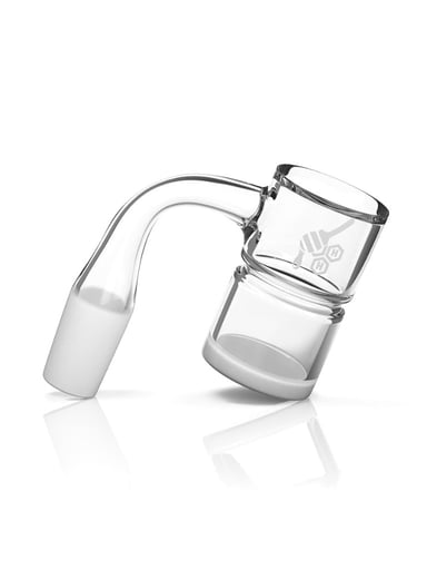 Preview pic of HONEY & MILK BEVEL SPLASH BUCKET QUARTZ BANGER - 90° DEGREE | YL