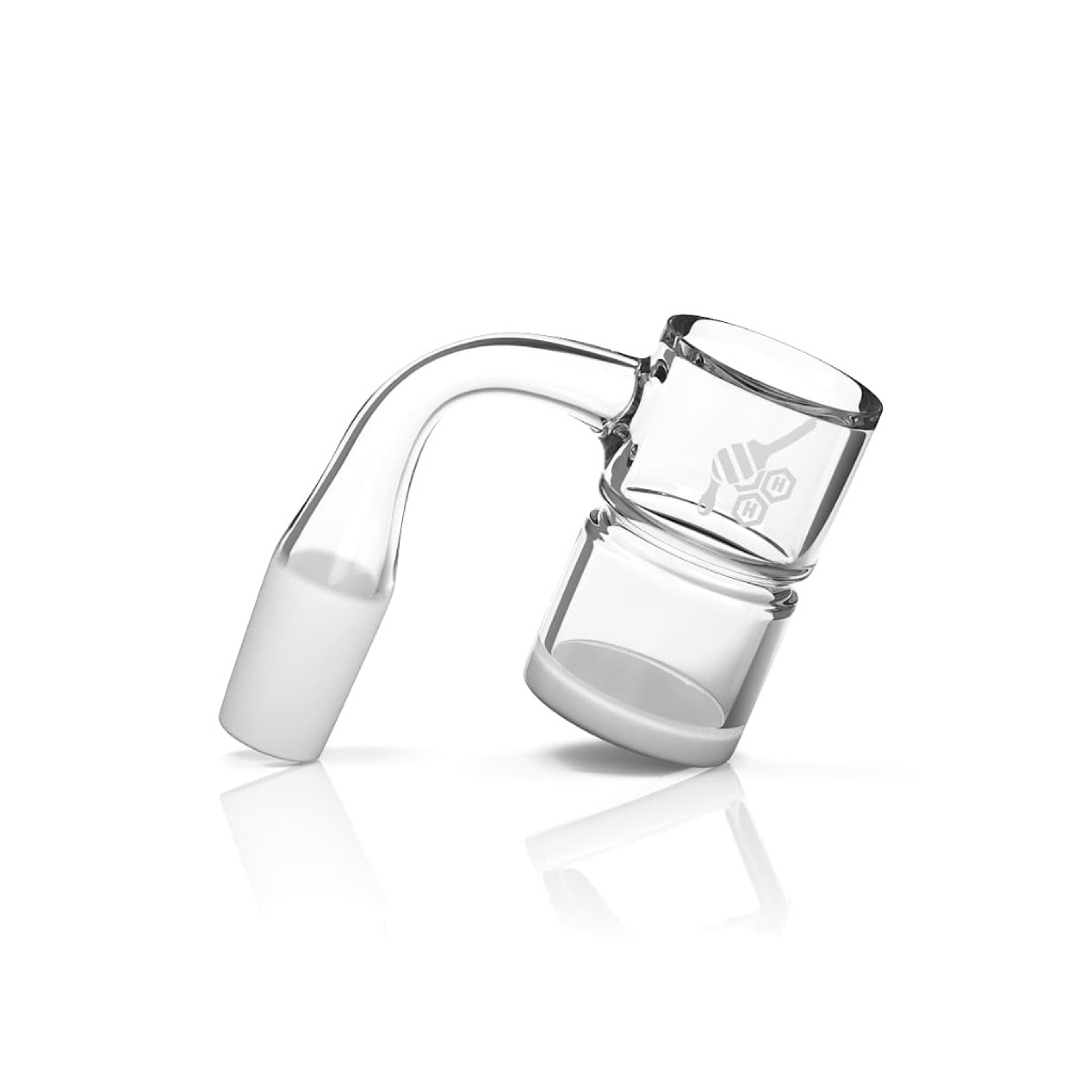 HONEY & MILK BEVEL SPLASH BUCKET QUARTZ BANGER - 90° DEGREE | YL image 0