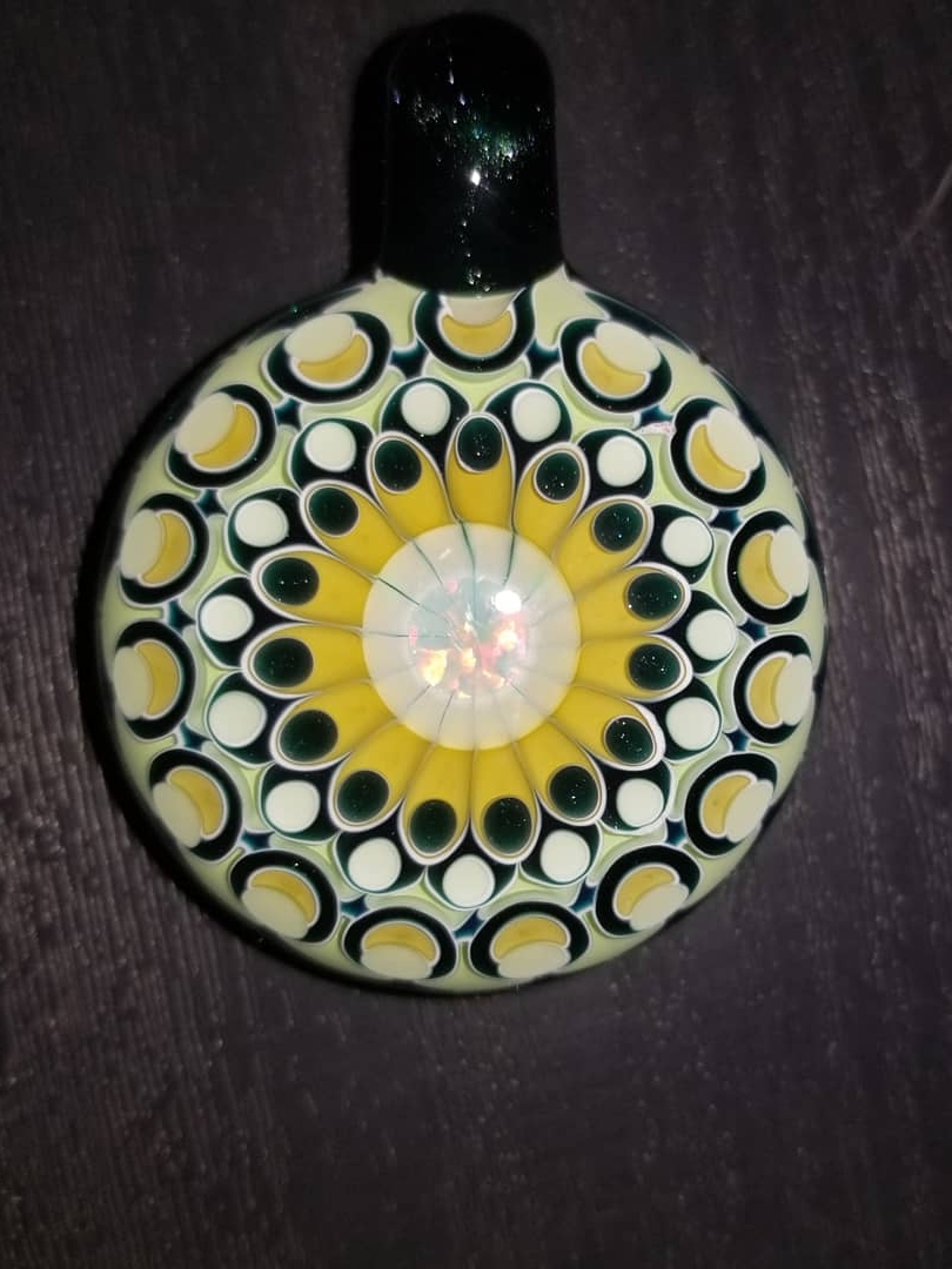 Preview pic of Olour Dotstack Pendant with opal coin center