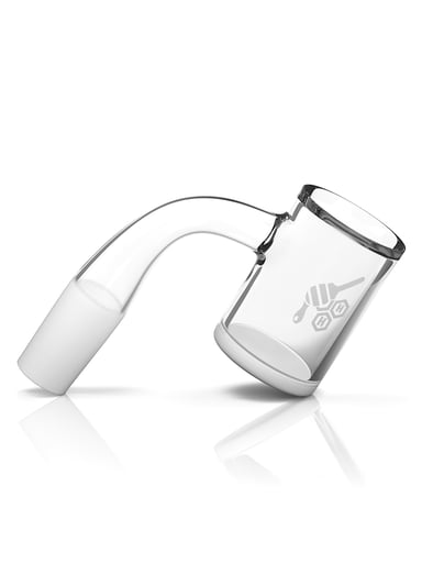 Preview pic of HONEY & MILK BEVEL QUARTZ BANGER - 90° DEGREE | YL