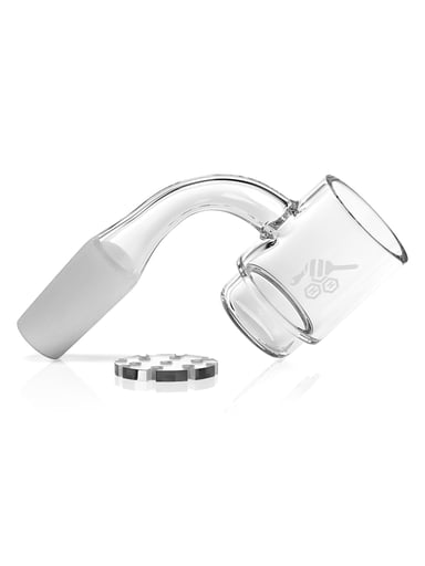 Preview pic of HONEY DISC DEEP DISH QUARTZ BANGER - 90° DEGREE | YL
