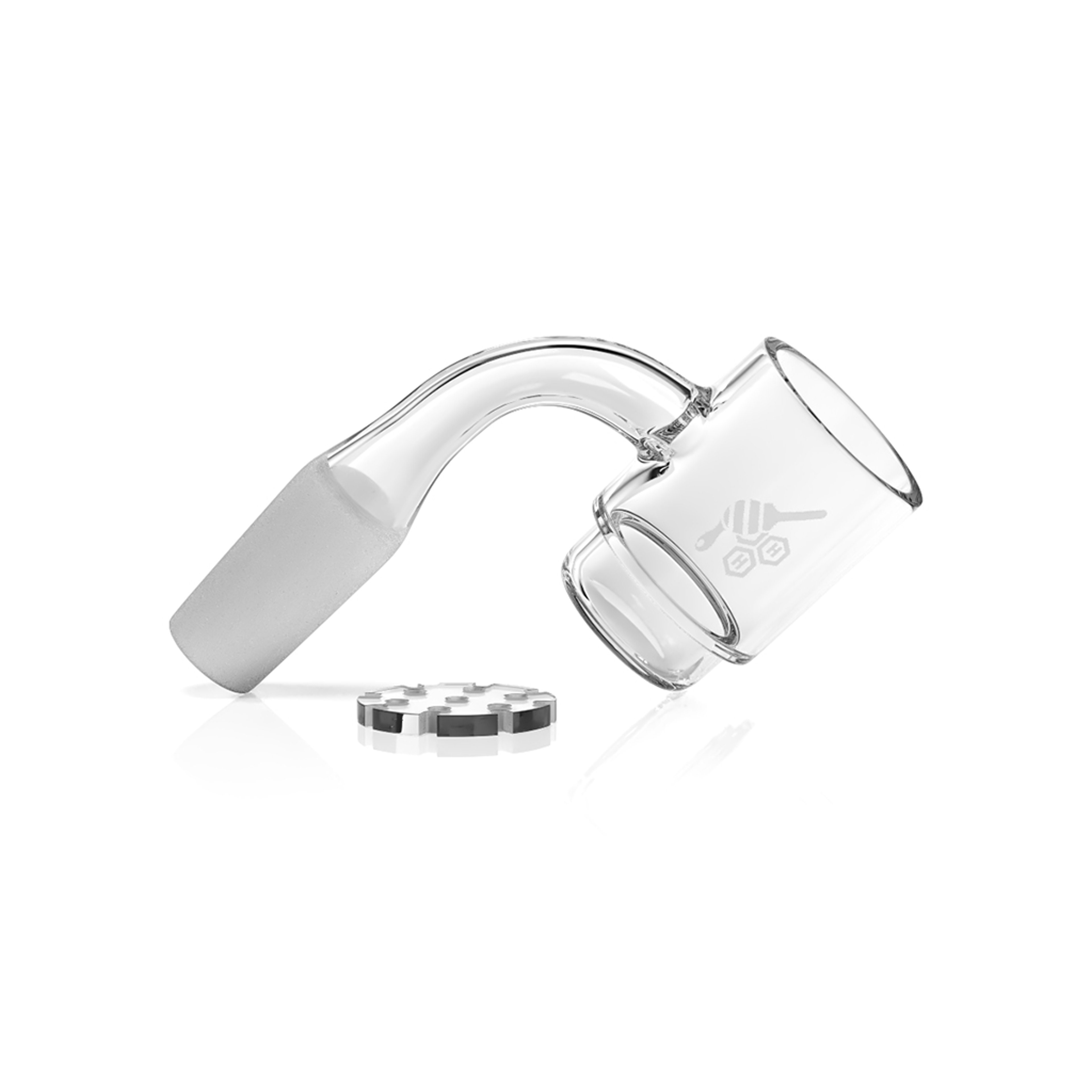 HONEY DISC DEEP DISH QUARTZ BANGER - 90° DEGREE | YL image 0