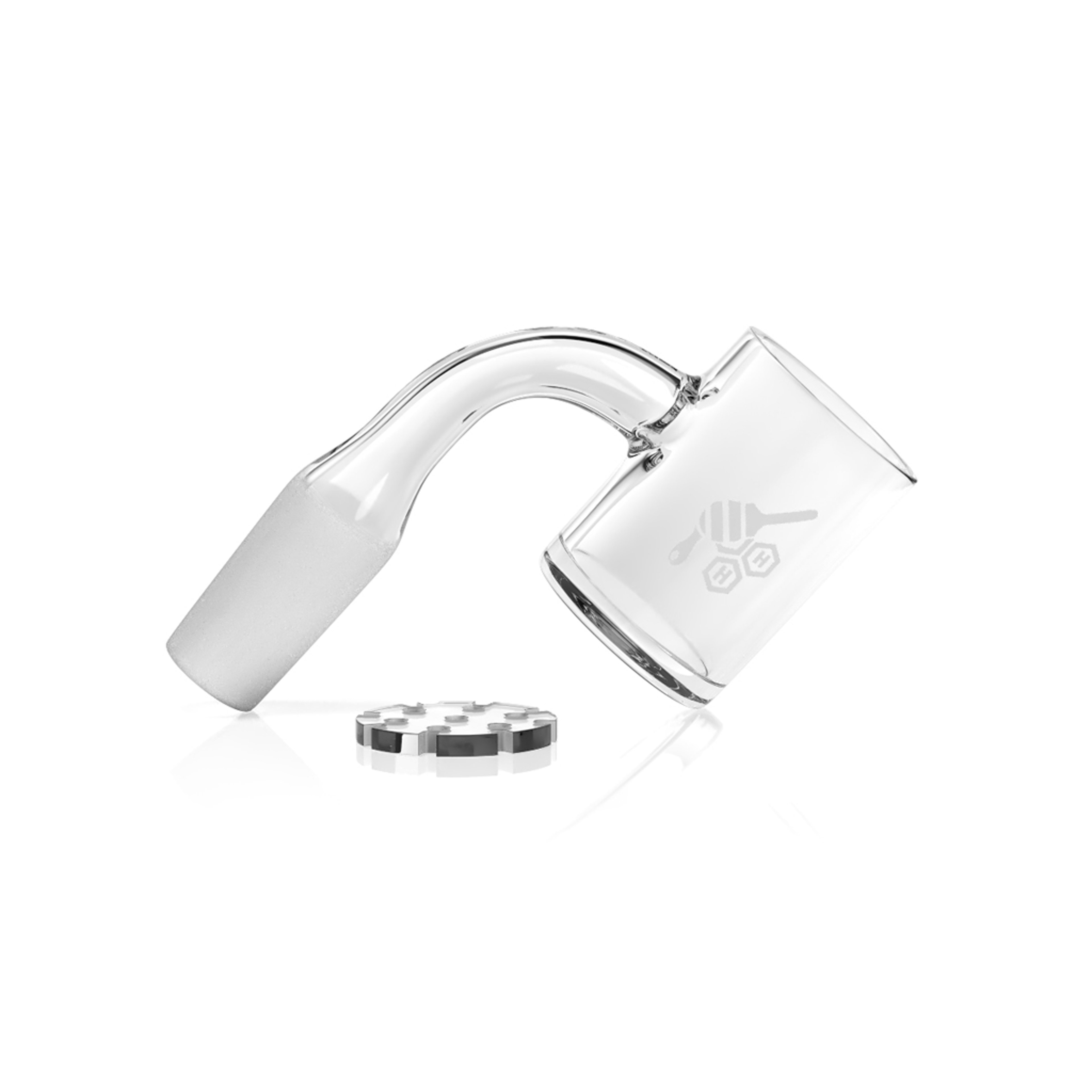 HONEY DISC QUARTZ BANGER - 90° DEGREE | YL image 0