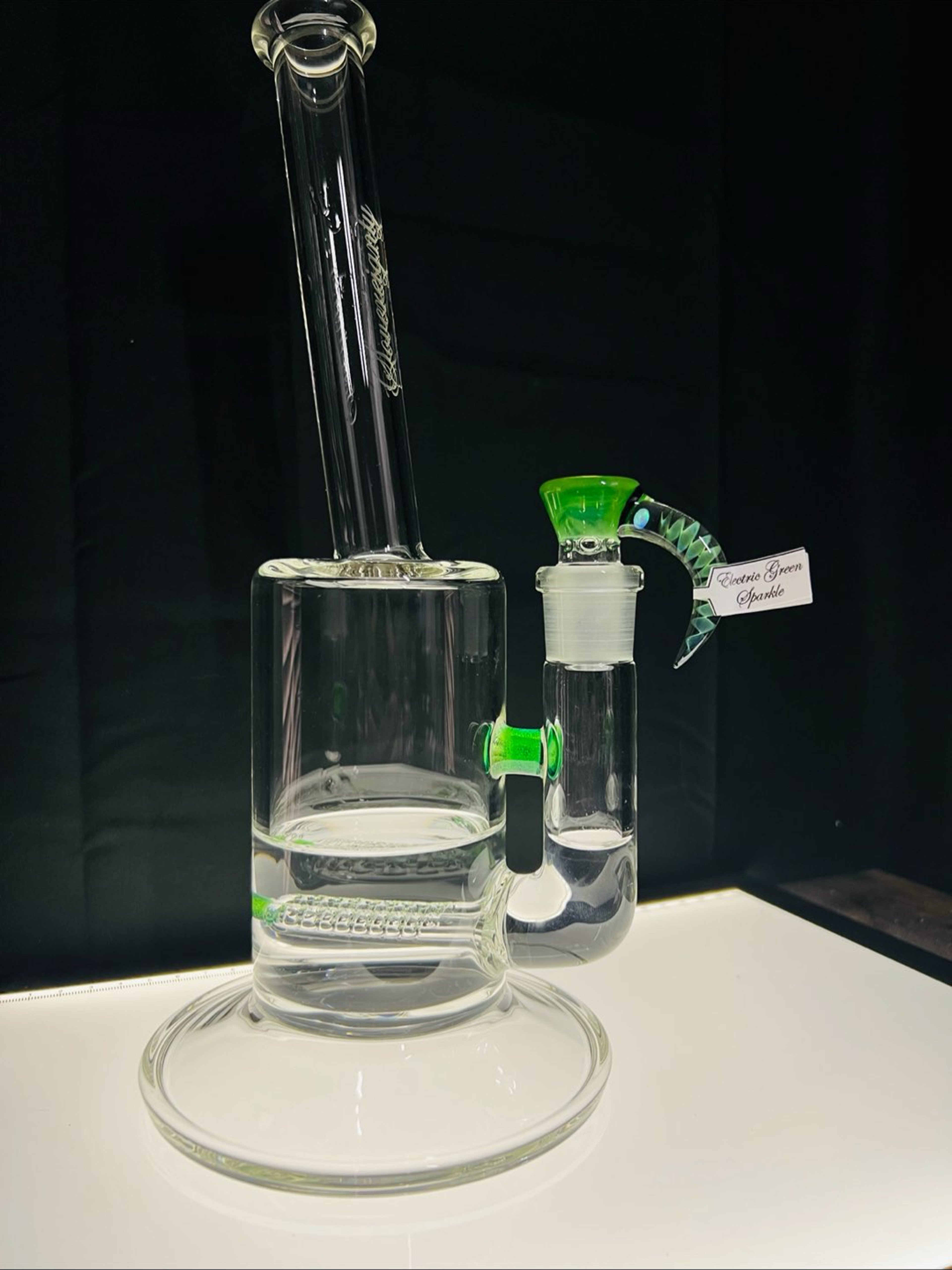 Preview pic of Sovereignty bent neck electric green sparkle