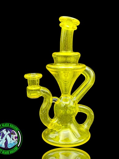 Preview pic of Blob Glass - Recycler Rig w/ Spinner Cap (Citron)