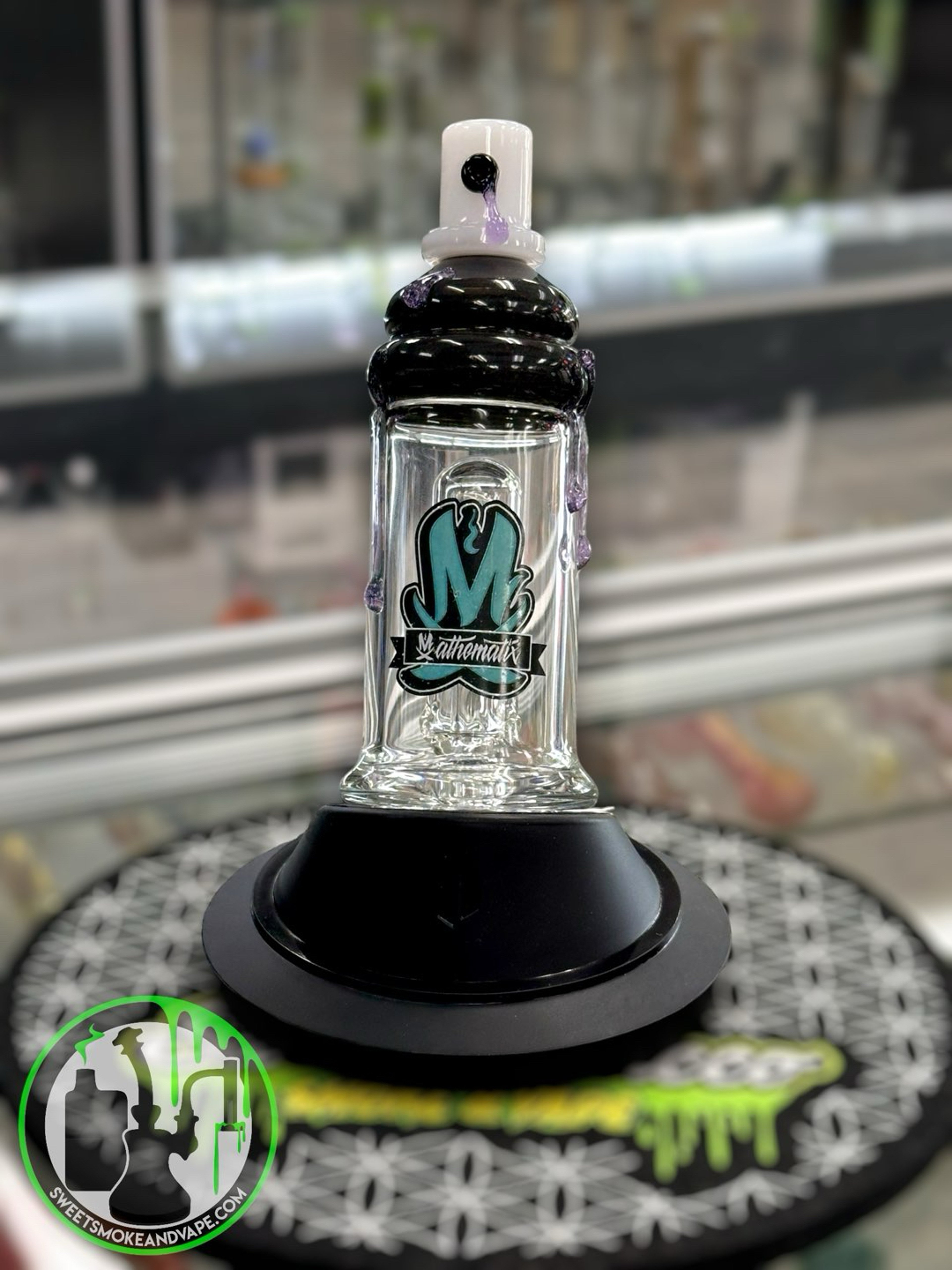 Preview pic of Mathematix Glass - Spray Can Puffco Attachment Purple
