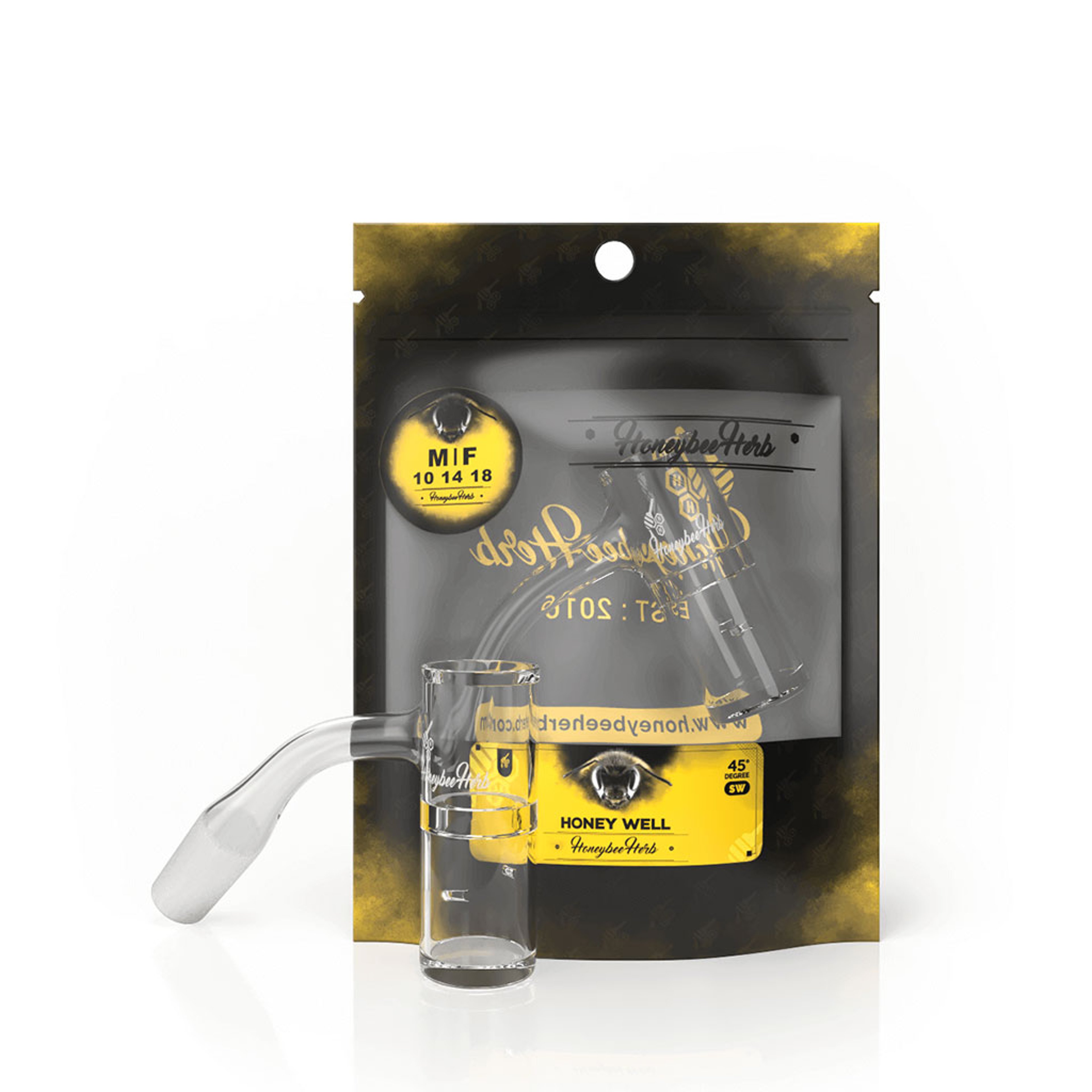 HONEY WELL QUARTZ BANGER - 45° DEGREE | BL image 0