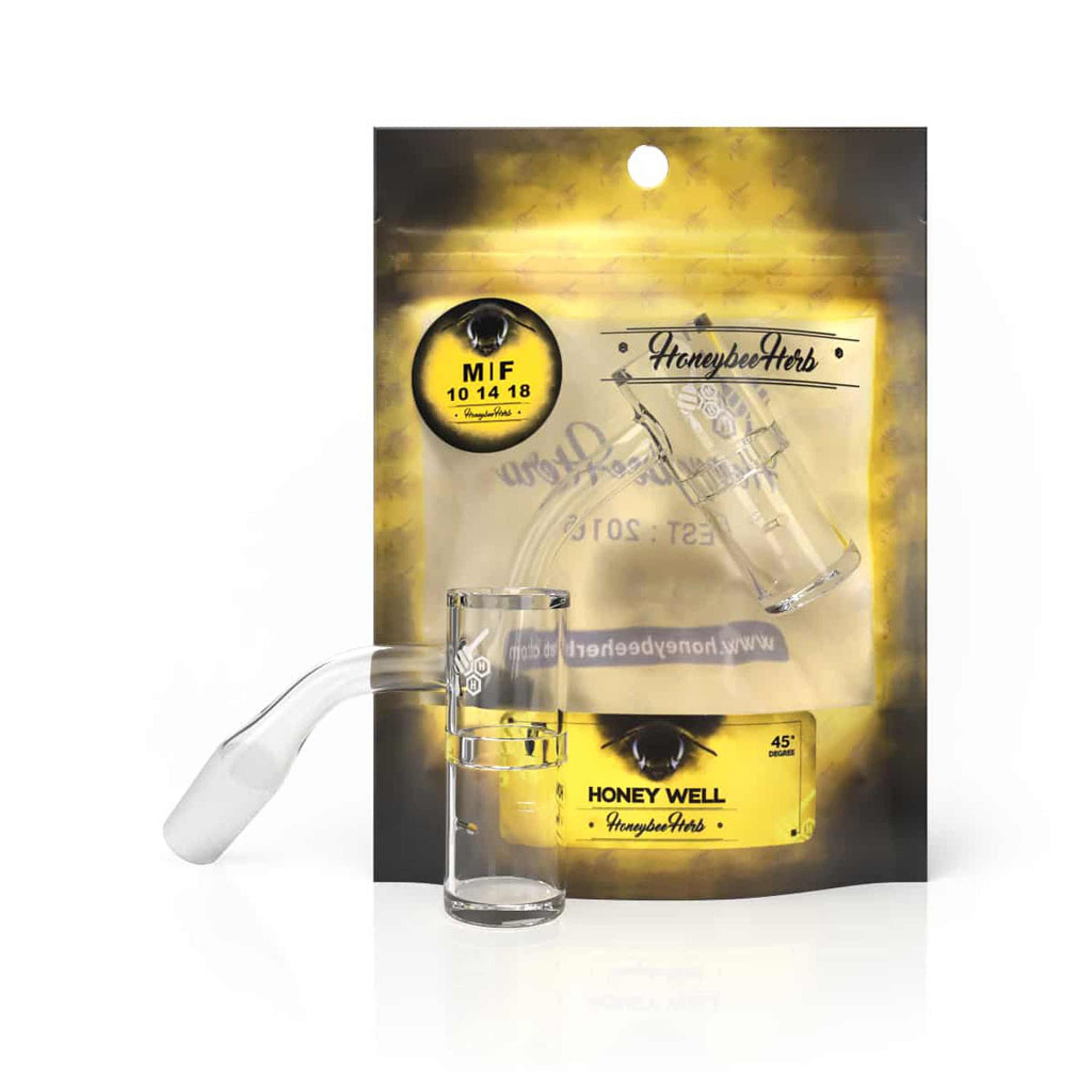 HONEY WELL QUARTZ BANGER - 45° DEGREE | YL image 0
