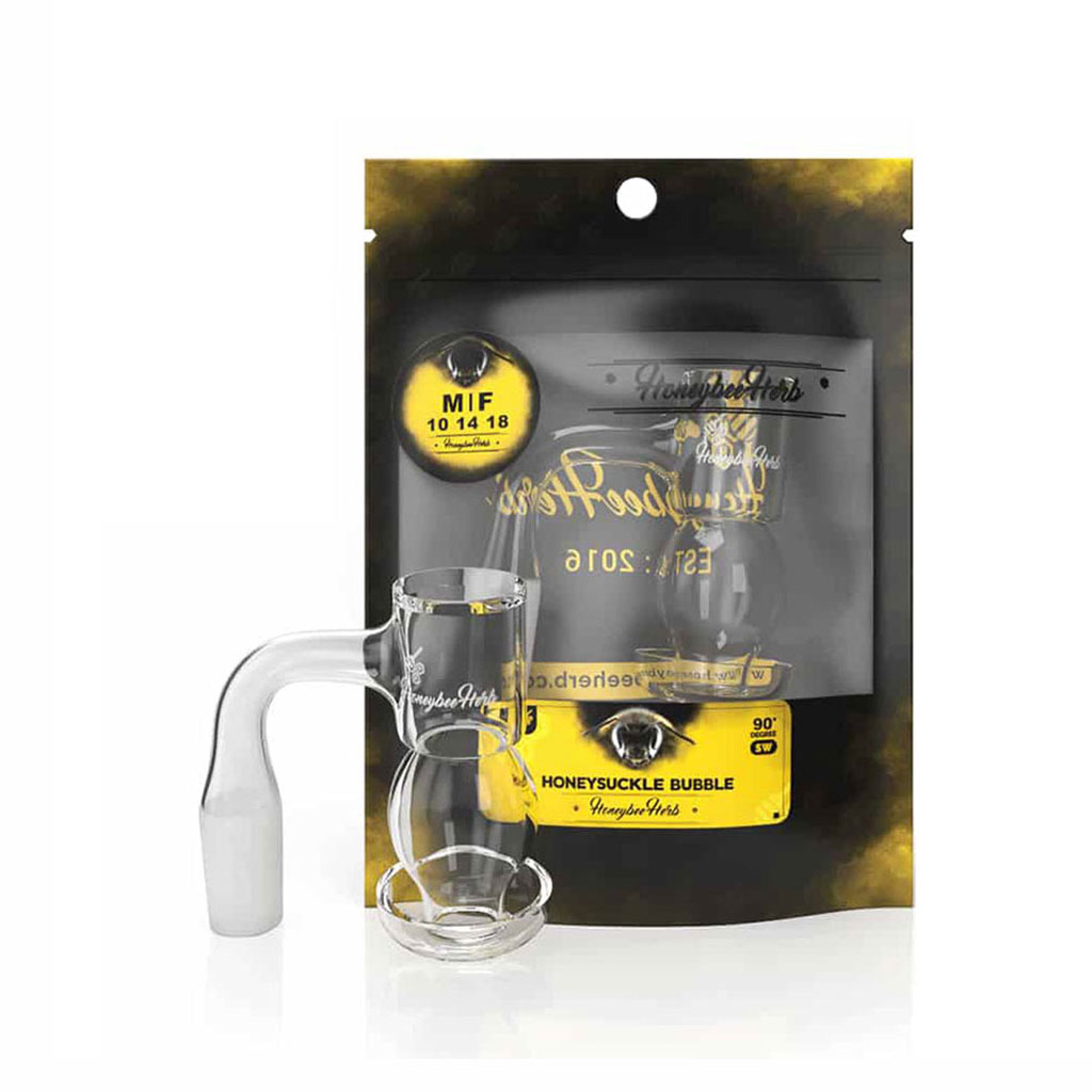 HONEYSUCKLE BUBBLE QUARTZ BANGER - 90° DEGREE | BL image 0