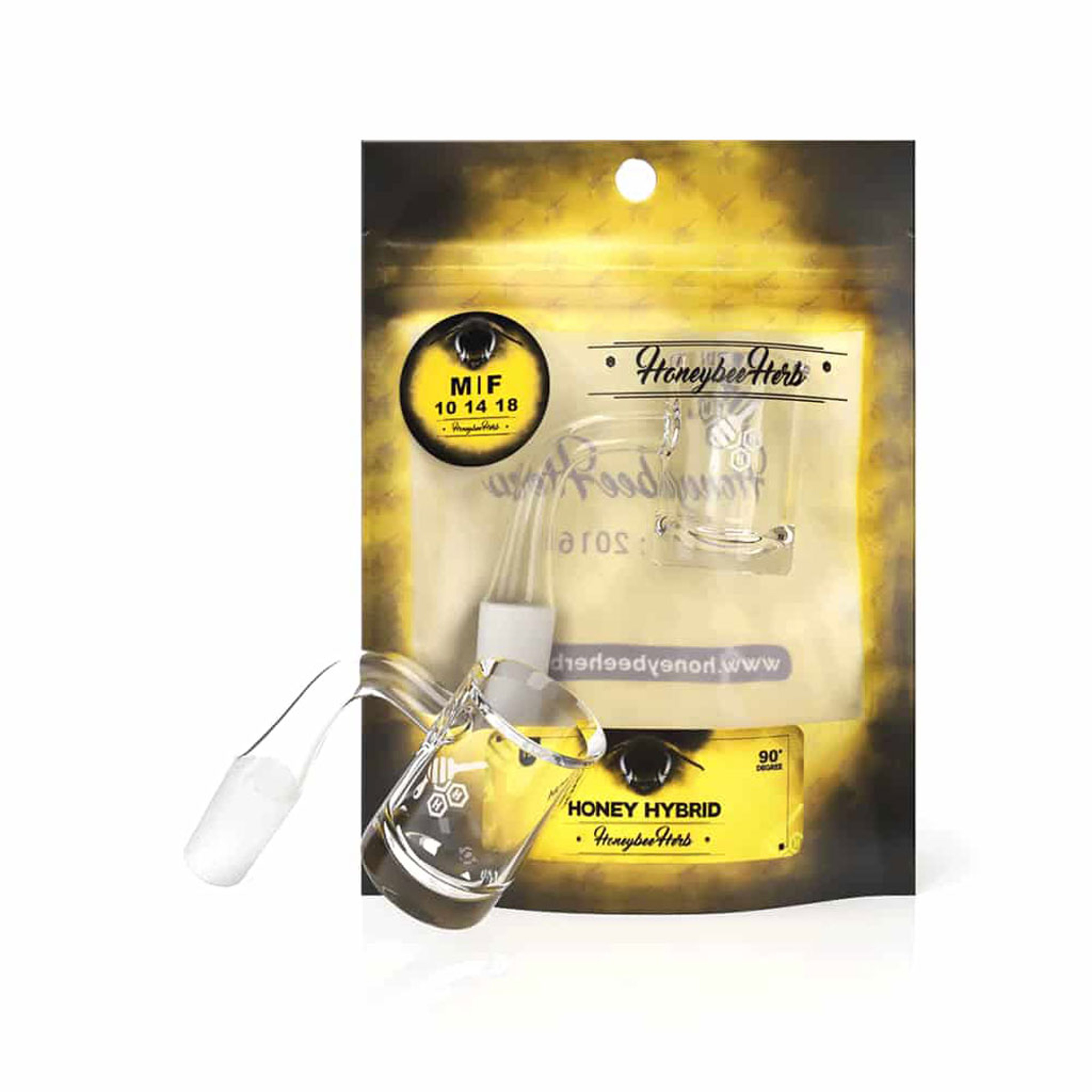 HONEY HYBRID QUARTZ BANGER - 90° DEGREE | YL image 0