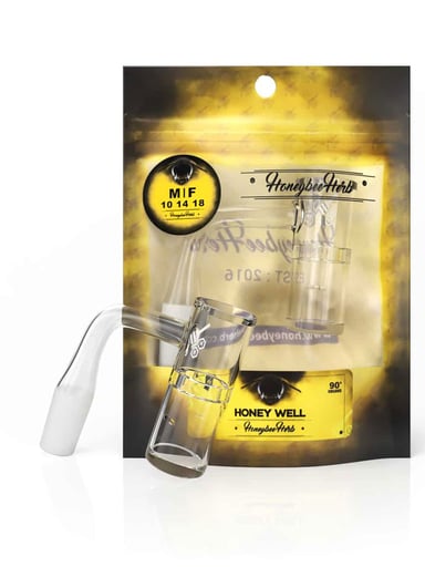 Preview pic of HONEY WELL QUARTZ BANGER - 90° DEGREE | YL