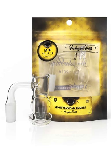 Preview pic of HONEYSUCKLE BUBBLE QUARTZ BANGER - 90° DEGREE | YL