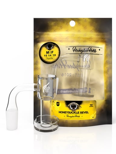 Preview pic of HONEYSUCKLE BEVEL QUARTZ BANGER - 90° DEGREE | YL