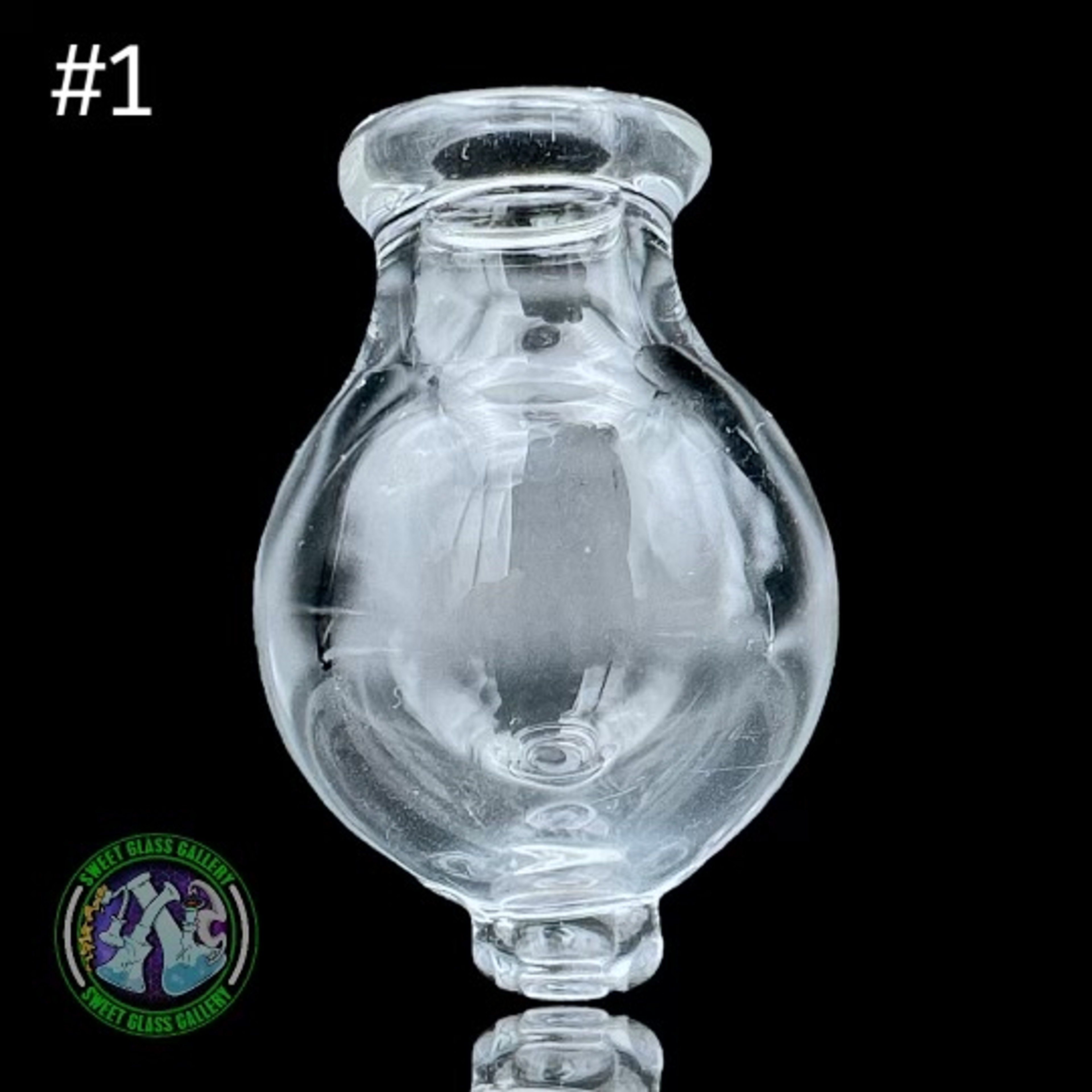 Preview pic of Daniel's Glass Art - Bubble Carb Cap #1 - Clear