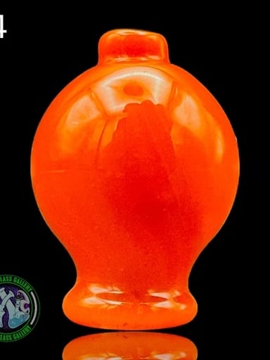 Preview pic of Daniel's Glass Art - Bubble Carb Cap #4 - Orange