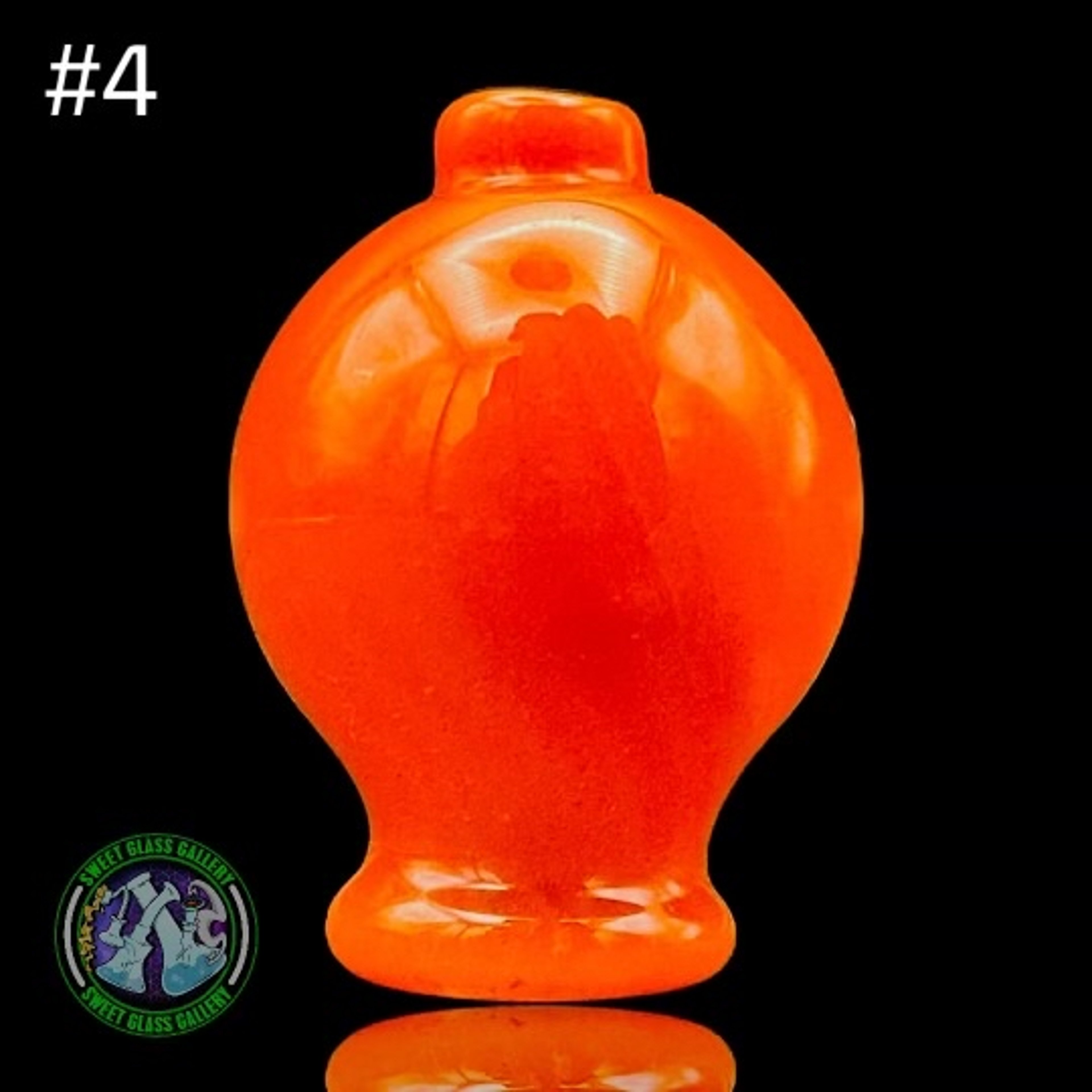Preview pic of Daniel's Glass Art - Bubble Carb Cap #4 - Orange