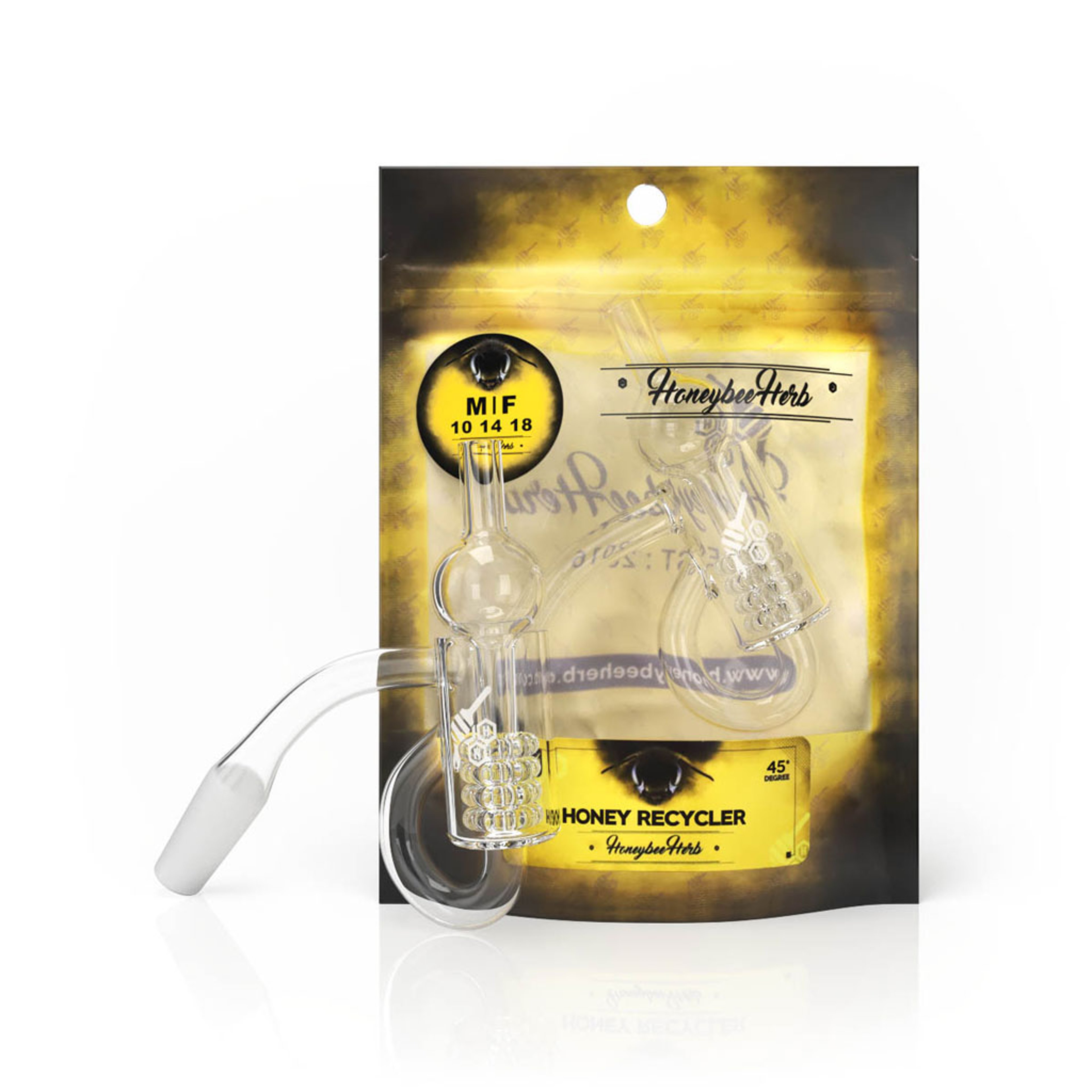 Preview pic of HONEY RECYCLER QUARTZ BANGER - 45° DEGREE | YL