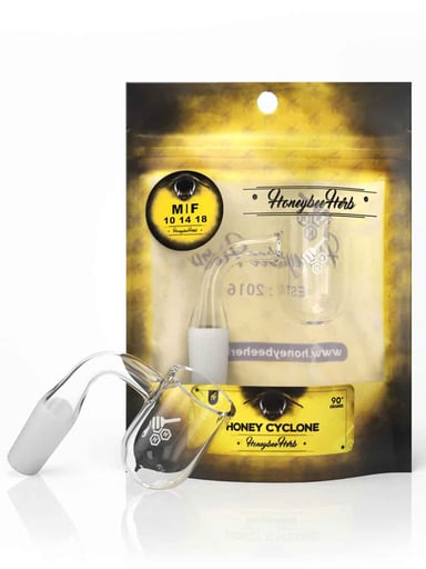 Preview pic of HONEY CYCLONE QUARTZ BANGER - 90° DEGREE | YL
