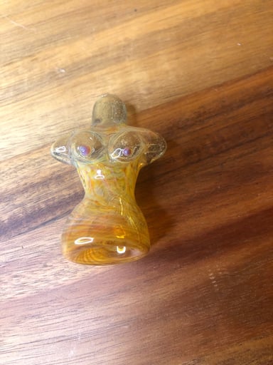 Preview pic of Yellow Femme Body Handblown Chillum